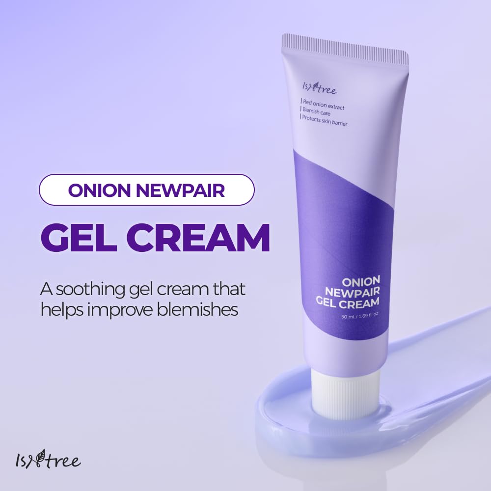 IsNtree Onion Newpair Gel Cream 50ml | 3-Layer Hyaluronic Acid Hydration | 71% Red Onion Extract | Non-Sticky Moisturizer