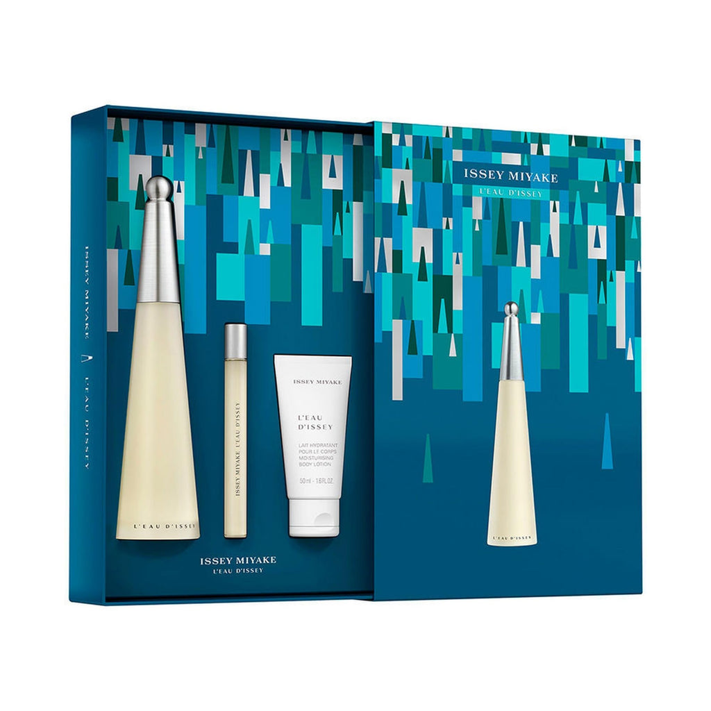 Issey Miyake L'Eau d'Issey Eau de Toilette Set for Women – 100ml EDT + 50ml Body Lotion + 10ml Purse Spray