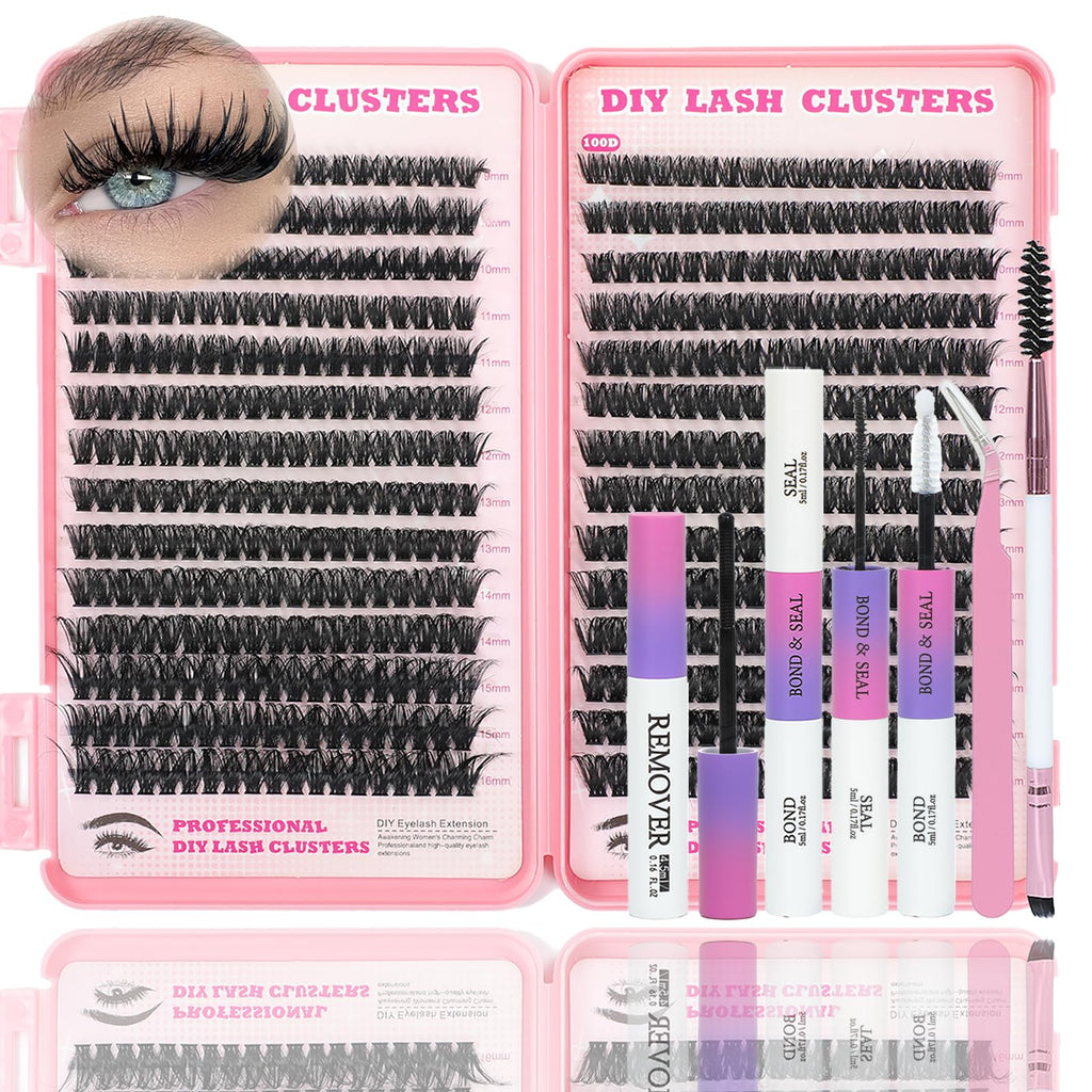 ISTGIFT Lash Clusters Kit – 560 Pcs, 9–16mm D-Curl Fluffy Wispy False Eyelashes