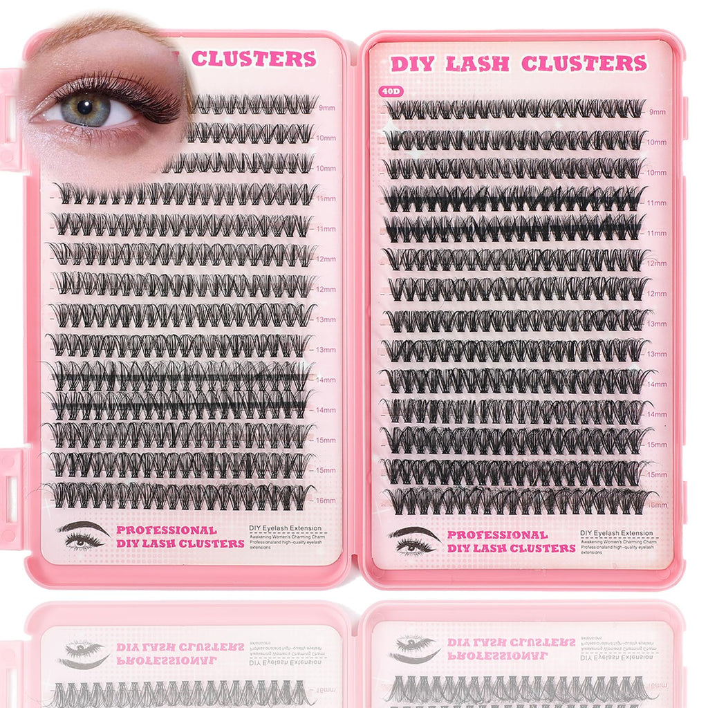 ISTGIFT Lash Clusters Kit – 560 Pcs, 9-16mm, D Curl, Fluffy Wispy False Eyelashes