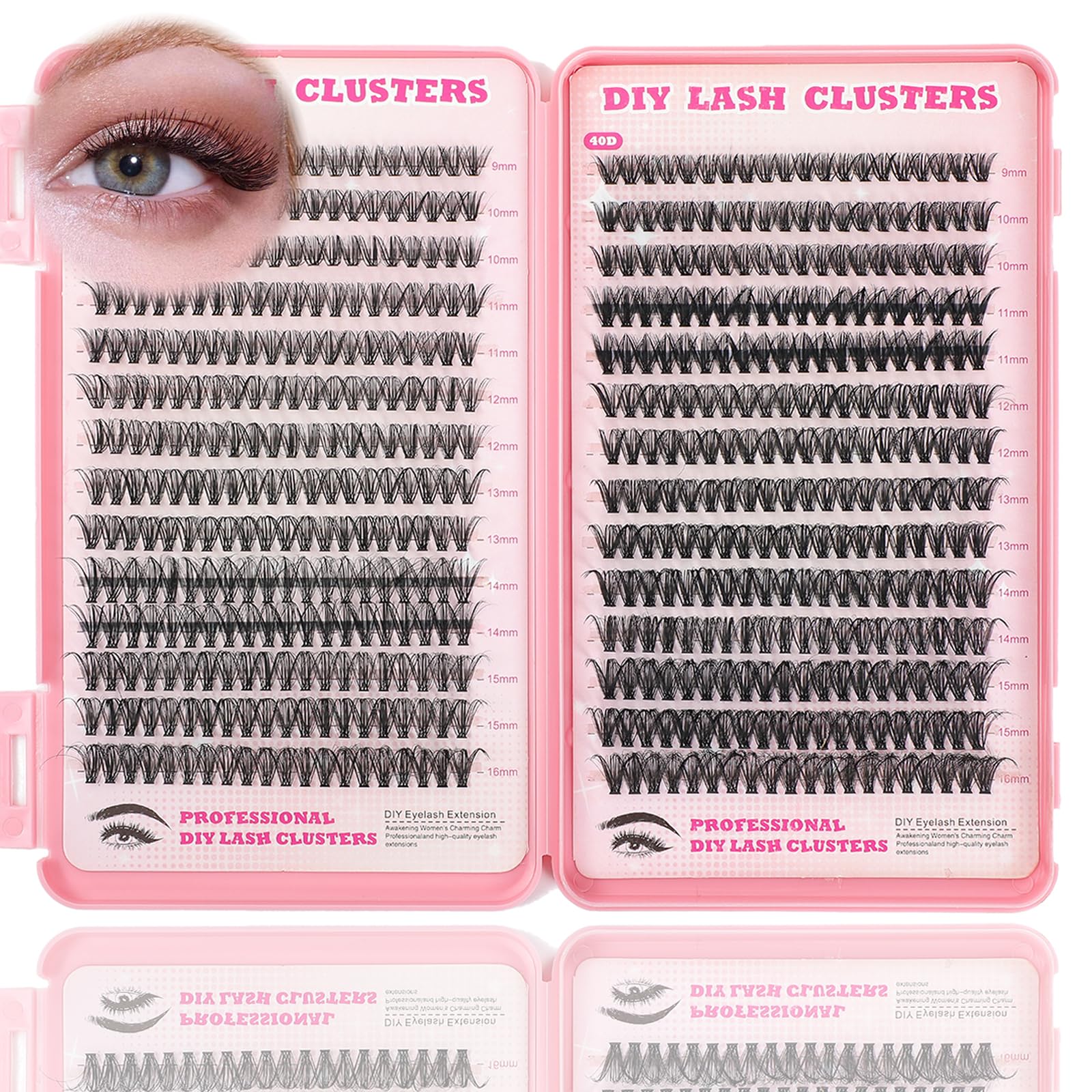 ISTGIFT Lash Clusters Kit – 560 Pcs, 9-16mm, D Curl, Fluffy Wispy False Eyelashes
