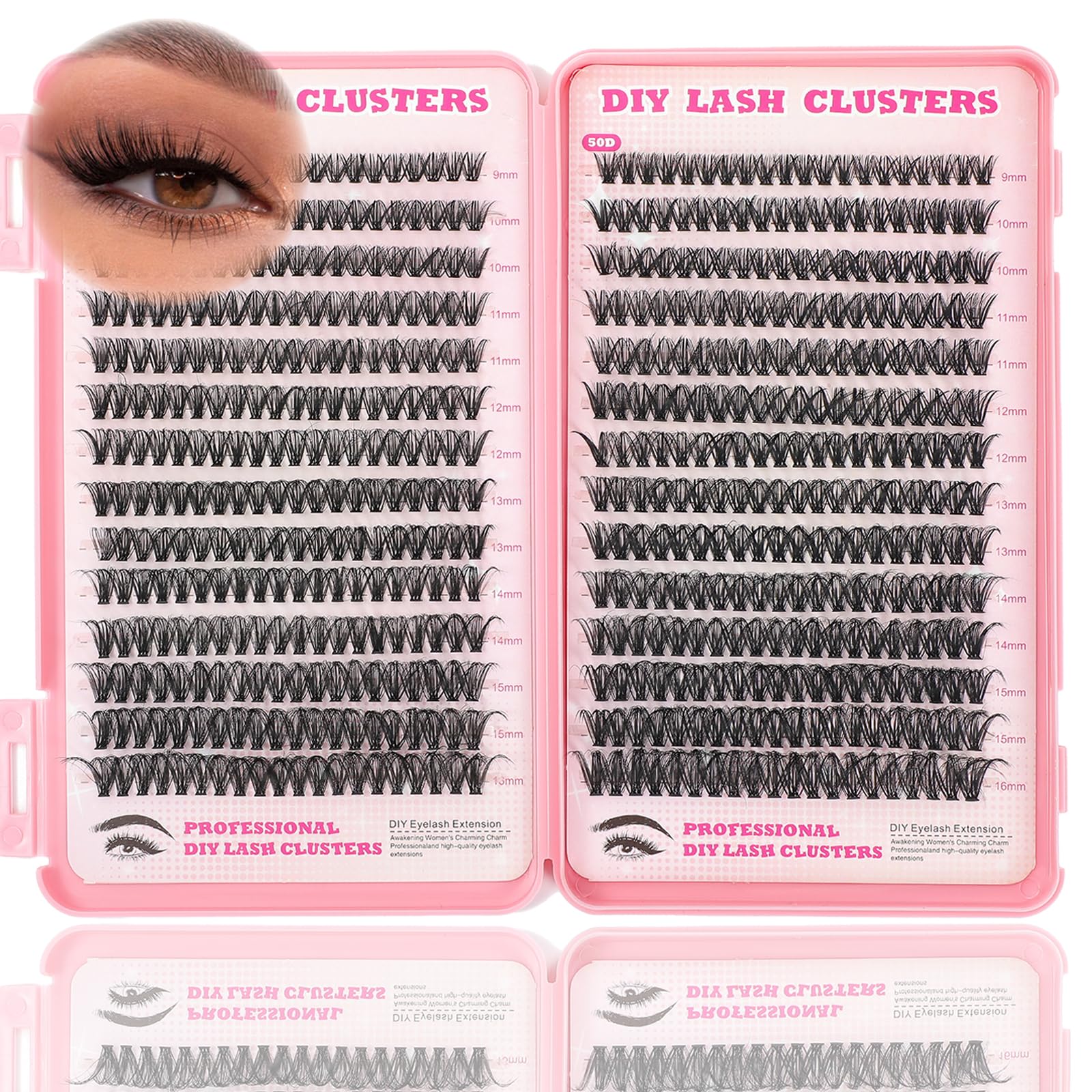 ISTGIFT Lash Clusters Kit – 560 Pcs, 9–16mm D-Curl Lashes for DIY Extensions