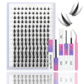 ISTGIFT Manga Lash Clusters Kit with D Curl – Fluffy Wispy Lashes, Bond & Seal, Remover & Tweezers