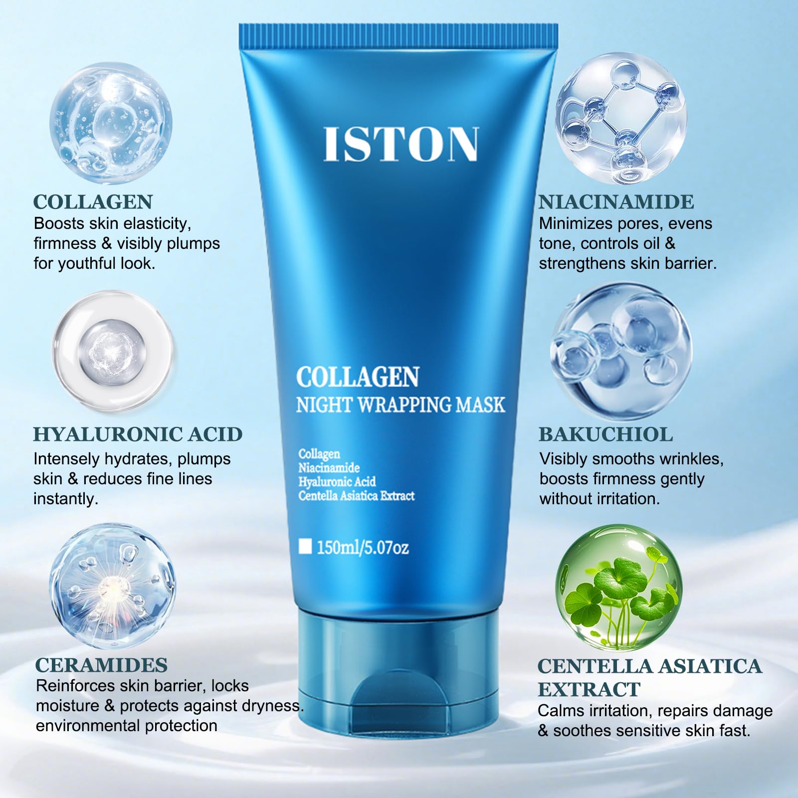 ISTON Collagen Night Wrapping Mask – Overnight Peel for Glass Skin & Hydration