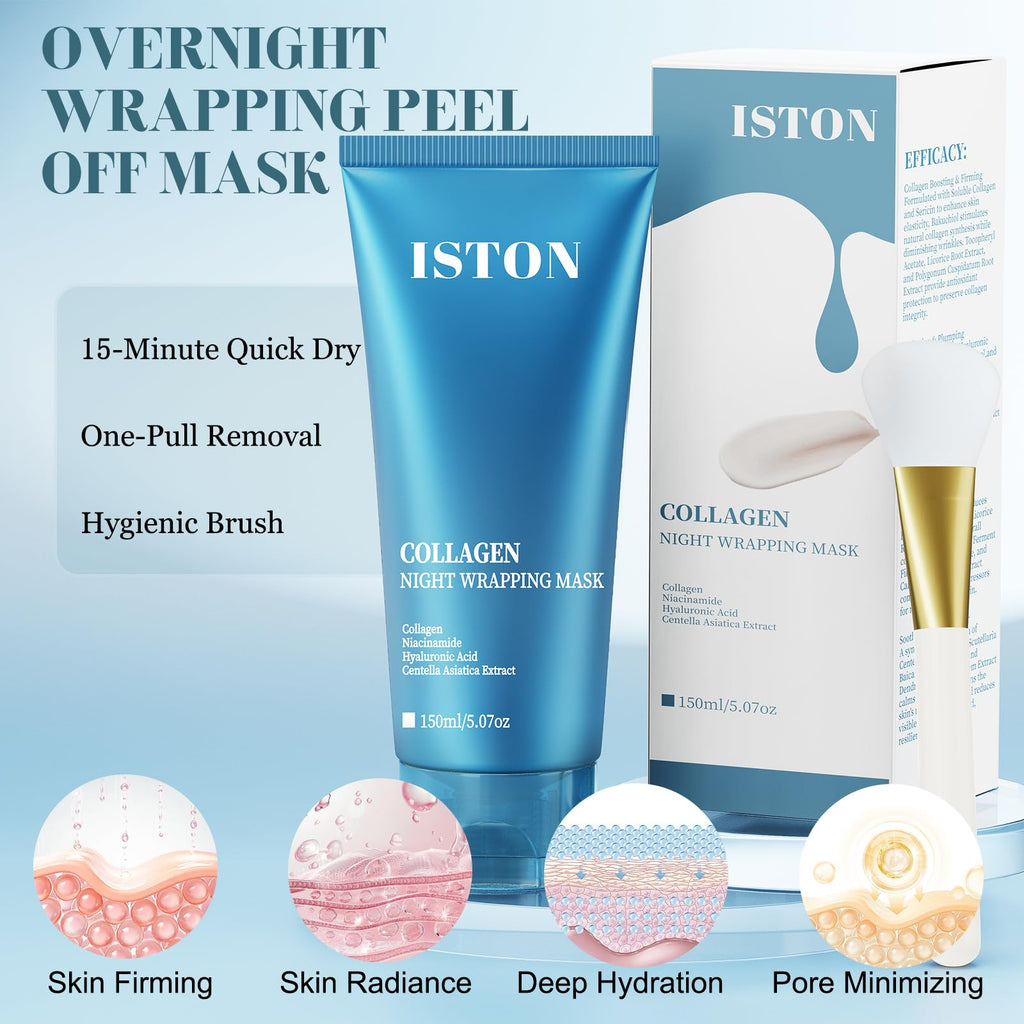 ISTON Collagen Night Wrapping Mask – Overnight Peel for Glass Skin & Hydration