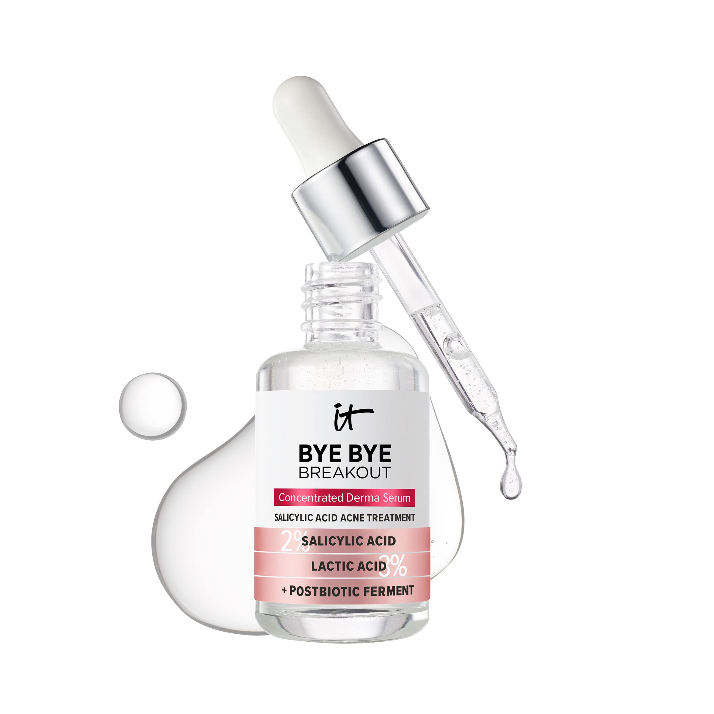 IT Cosmetics Bye Bye Breakout Acne Serum — 2% Salicylic + 3% Lactic Acid