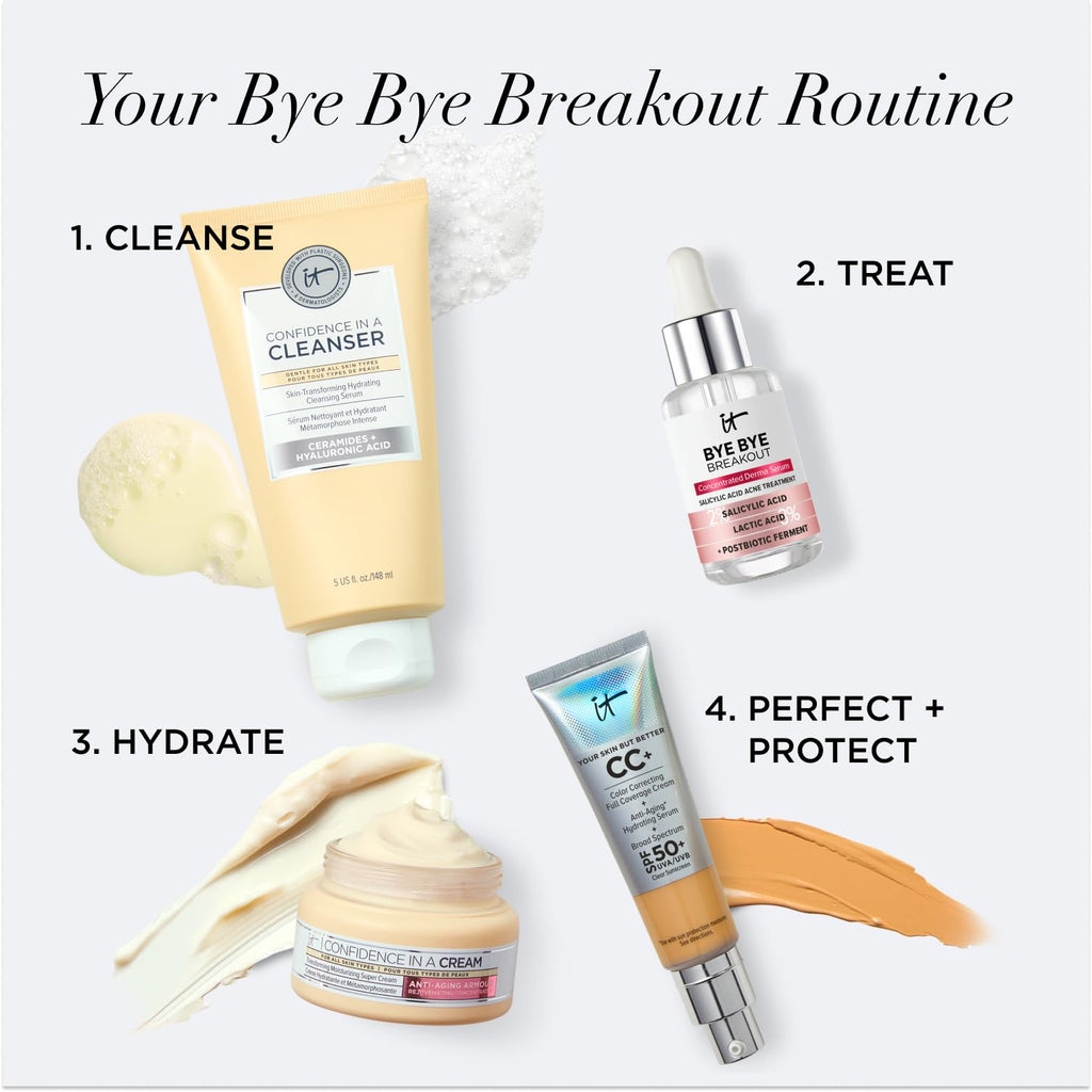IT Cosmetics Bye Bye Breakout Acne Serum — 2% Salicylic + 3% Lactic Acid