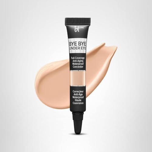 IT Cosmetics Bye Bye Under Eye Concealer Travel (Medium) – Water-Resistant Full Coverage for Dark Circles & Redness