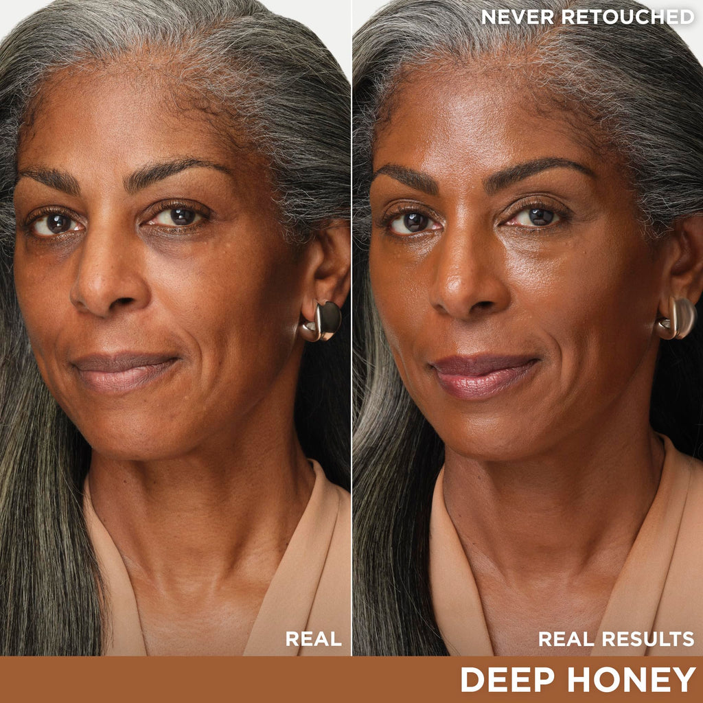 IT Cosmetics CC+ Nude Glow Deep Honey — Medium Coverage Skin Tint with SPF 40, 2% Niacinamide & Hyaluronic Acid