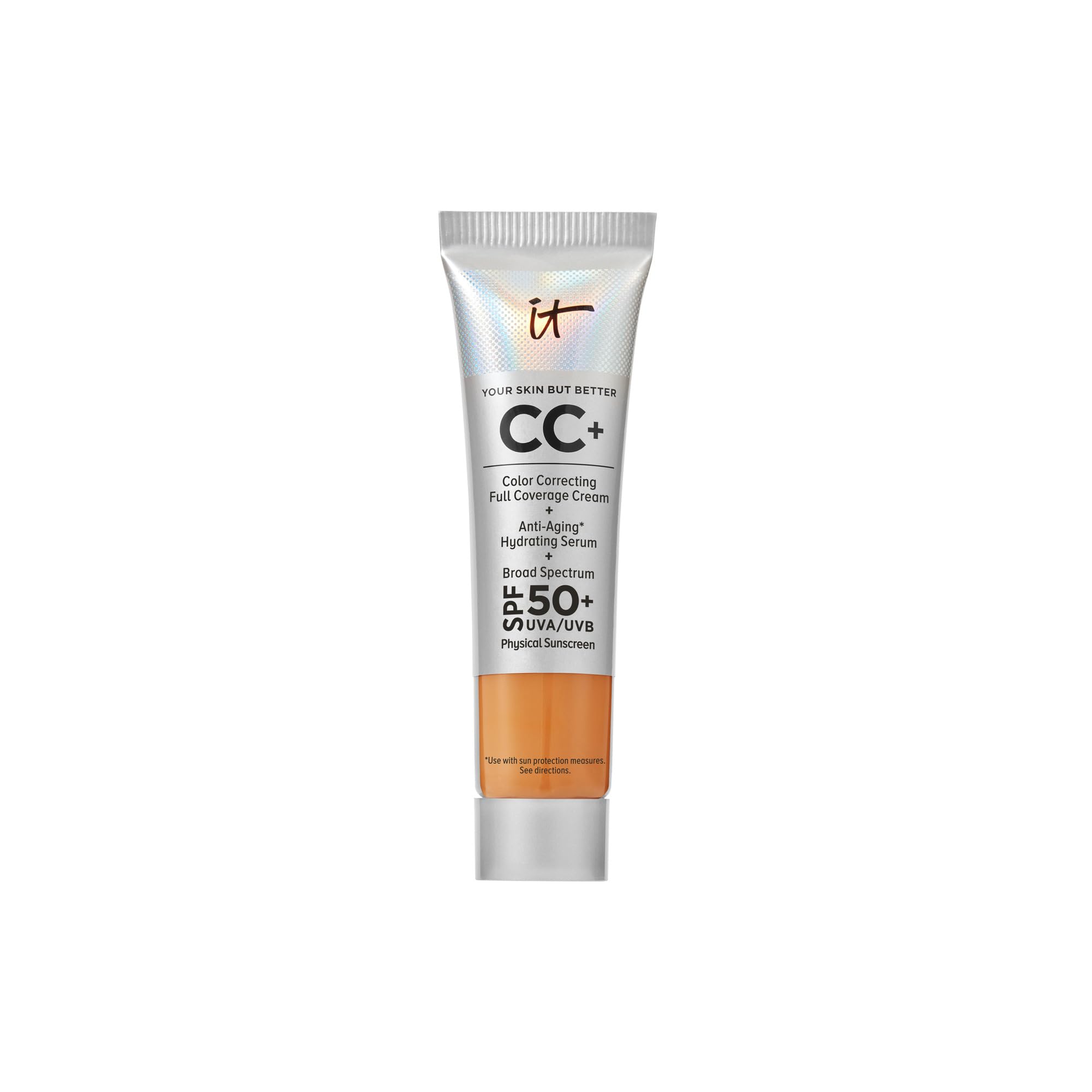 IT Cosmetics CC+ Cream Travel Tan Rich — SPF 50+ Full Coverage Foundation
