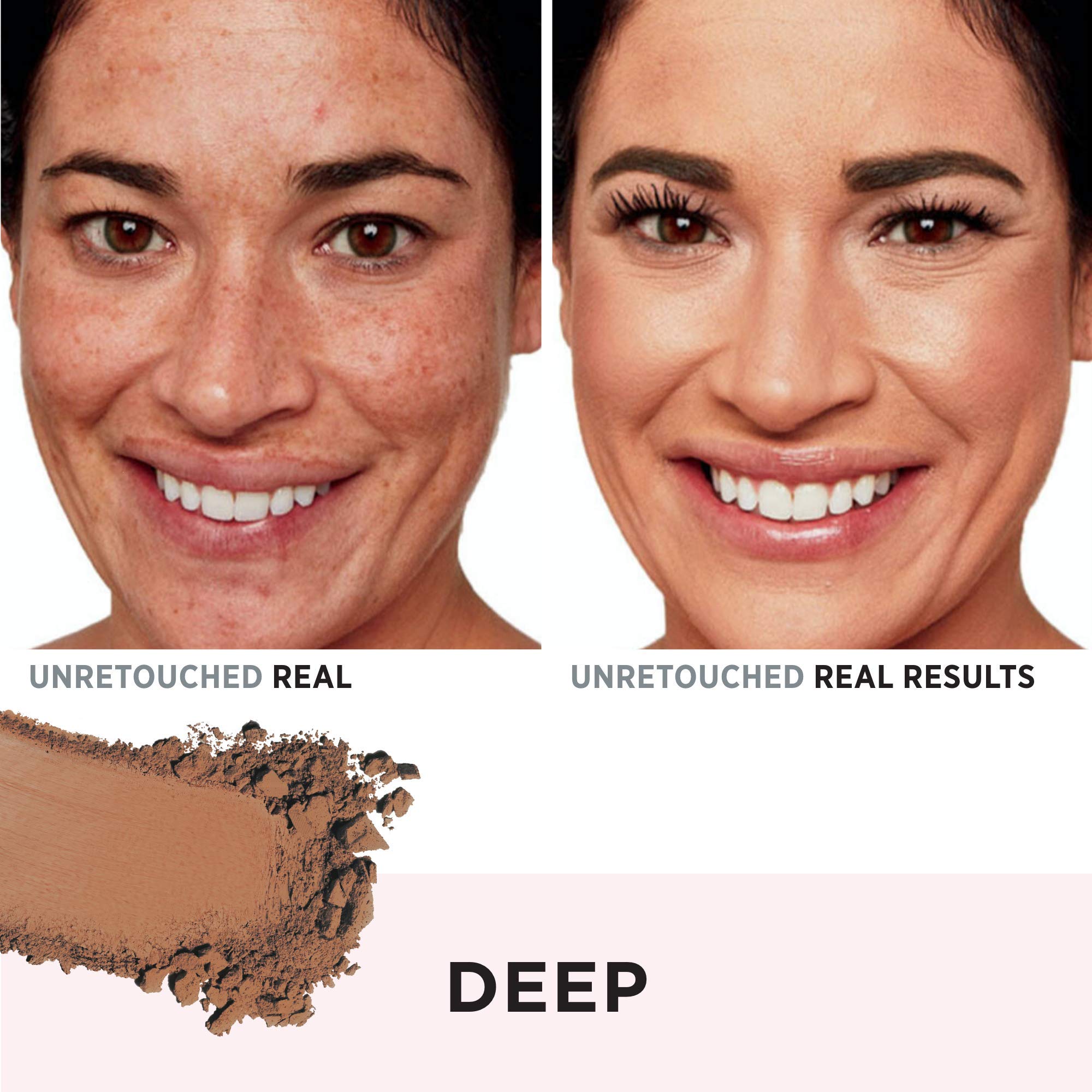 IT Cosmetics CC+ Airbrush Perfecting Powder Foundation Deep – Sheer to Full Coverage, Pore & Dark Spot Blur