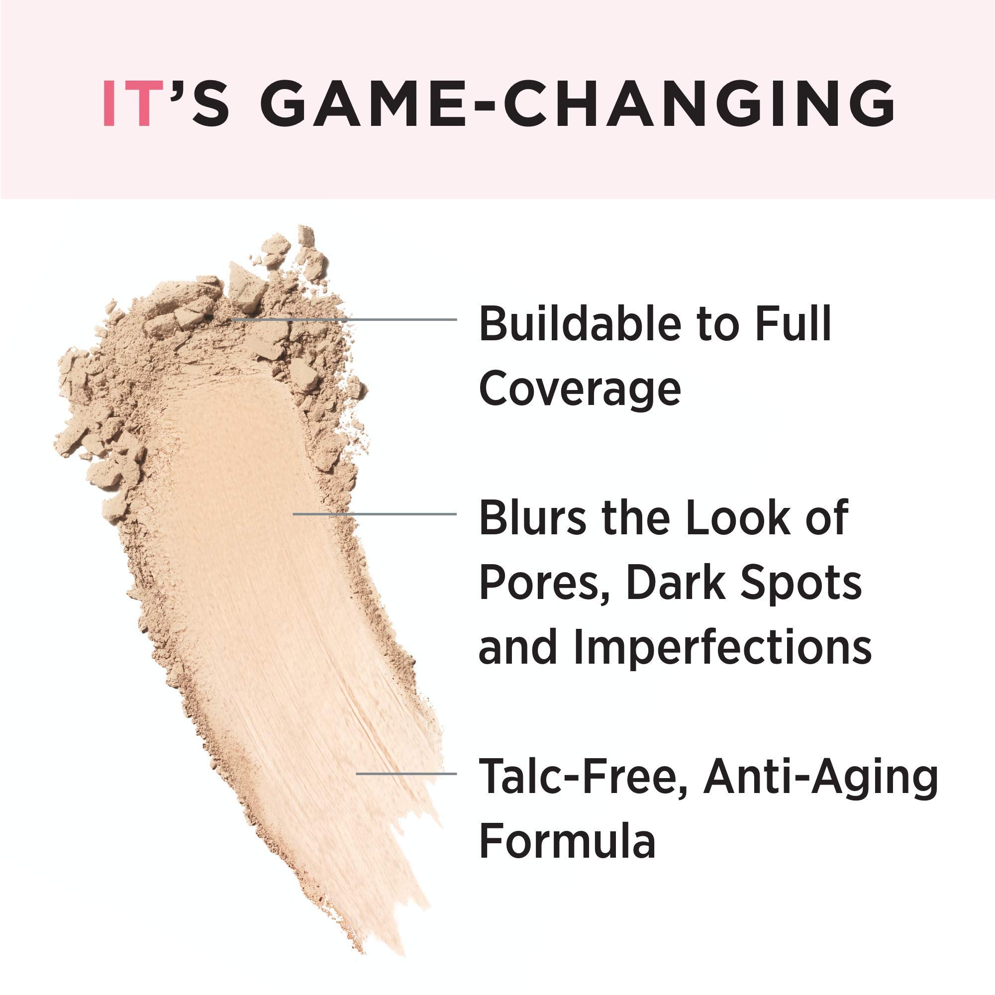 IT Cosmetics CC+ Airbrush Perfecting Powder Foundation Light — Sheer to Full Coverage, Blurs Pores & Dark Spots, Anti-Aging with Collagen & Niacinamide – 0.33 oz