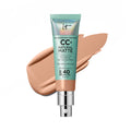 IT Cosmetics CC+ Cream Natural Matte (Medium Cool) – Poreless Full-Coverage Foundation with SPF 40