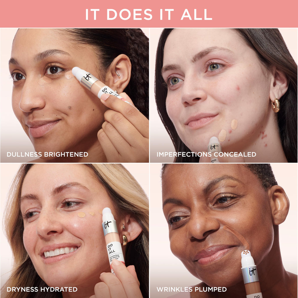 IT Cosmetics Do It All Radiant Concealer – 4-in-1 Hydration, Medium Coverage, Fairest Warm, 0.2 oz