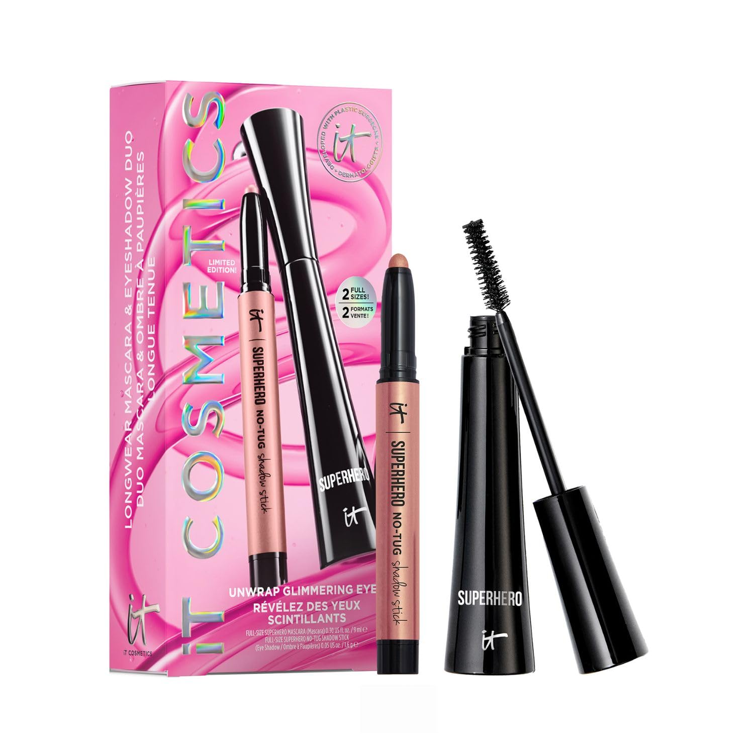 IT Cosmetics Unwrap Glimmering Eyes: 2-Pc Mascara & Shadow Stick Gift Set