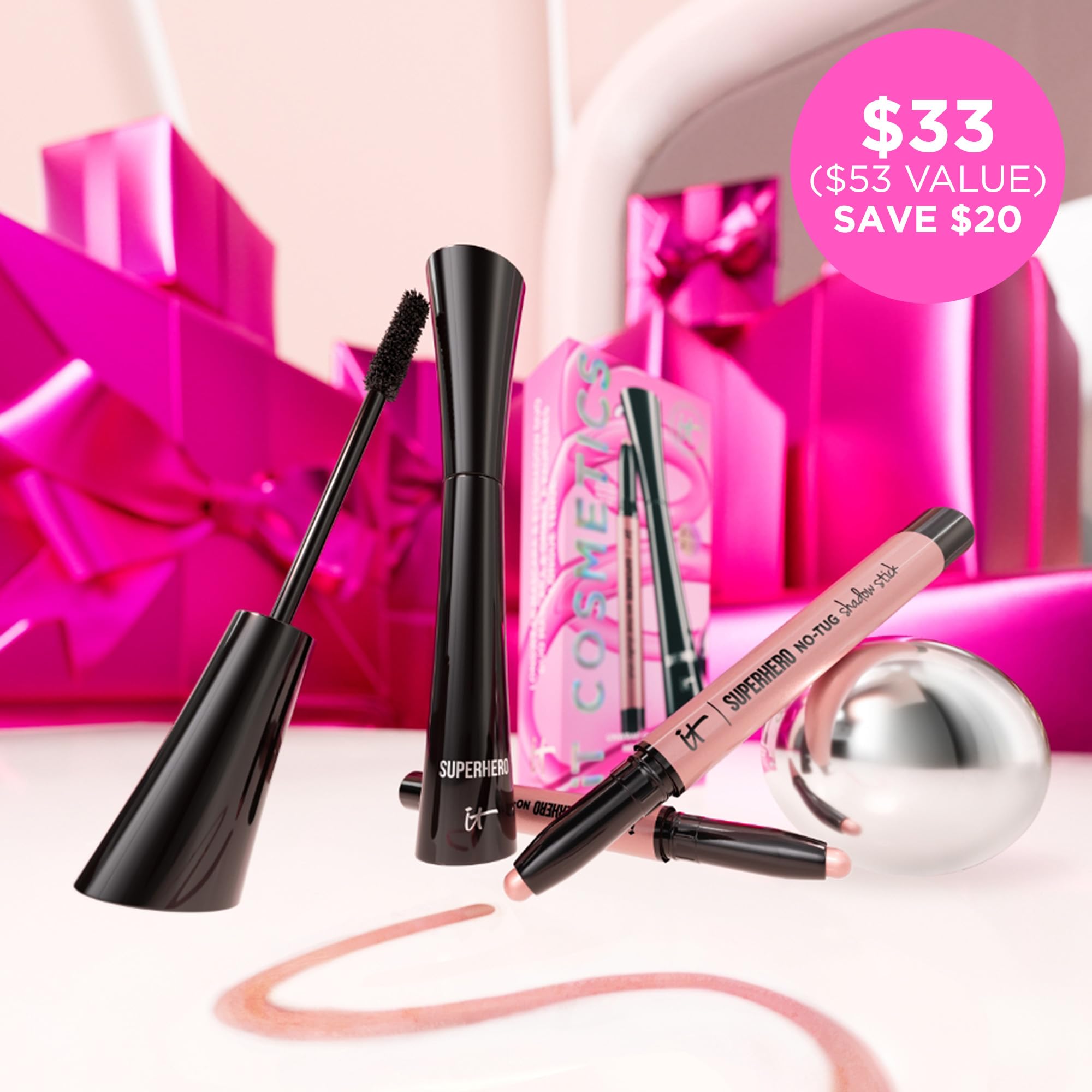 IT Cosmetics Unwrap Glimmering Eyes: 2-Pc Mascara & Shadow Stick Gift Set