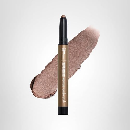 IT Cosmetics Superhero No-Tug Waterproof Shadow Stick – Super Slate (Metallic Pewter) | Built-In Primer, Long-Wear