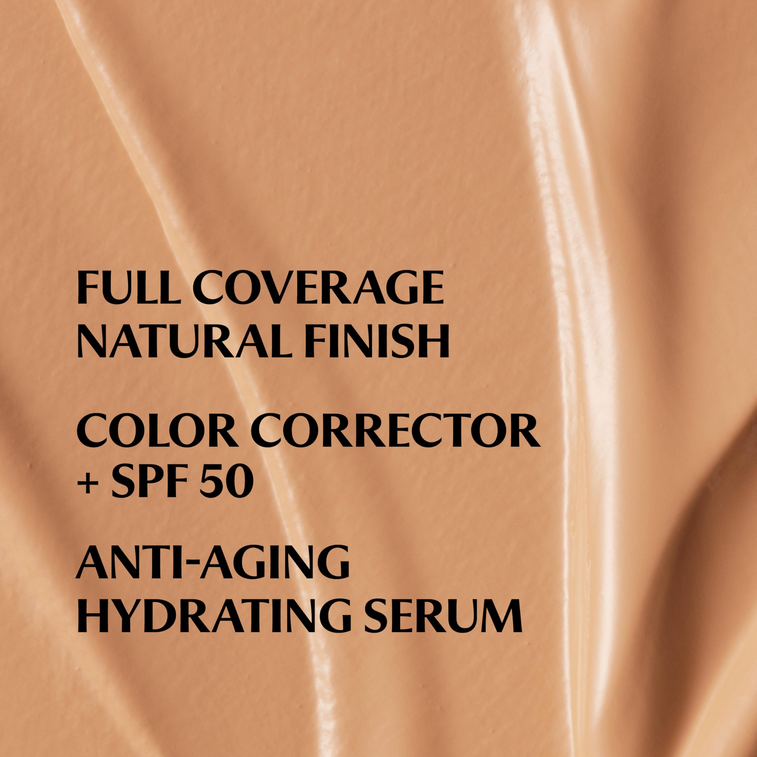 IT Cosmetics CC+ Cream Tan Cool – Full Coverage Foundation SPF 50+ with Hyaluronic Acid & Peptides