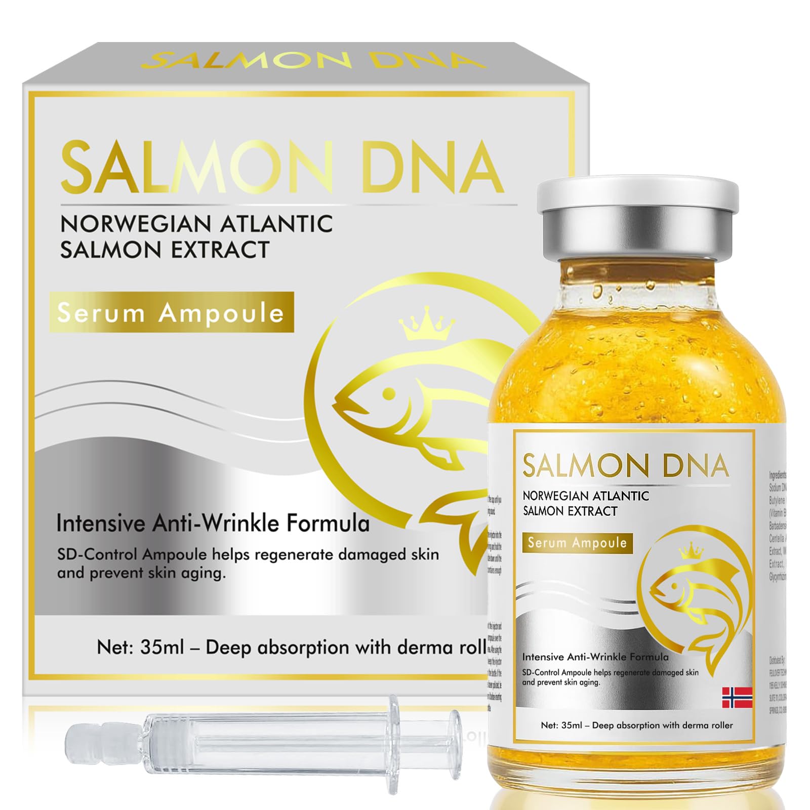 ITECFREELY Salmon DNA Serum – Microneedling Ampoule for Wrinkles & Skin Repair