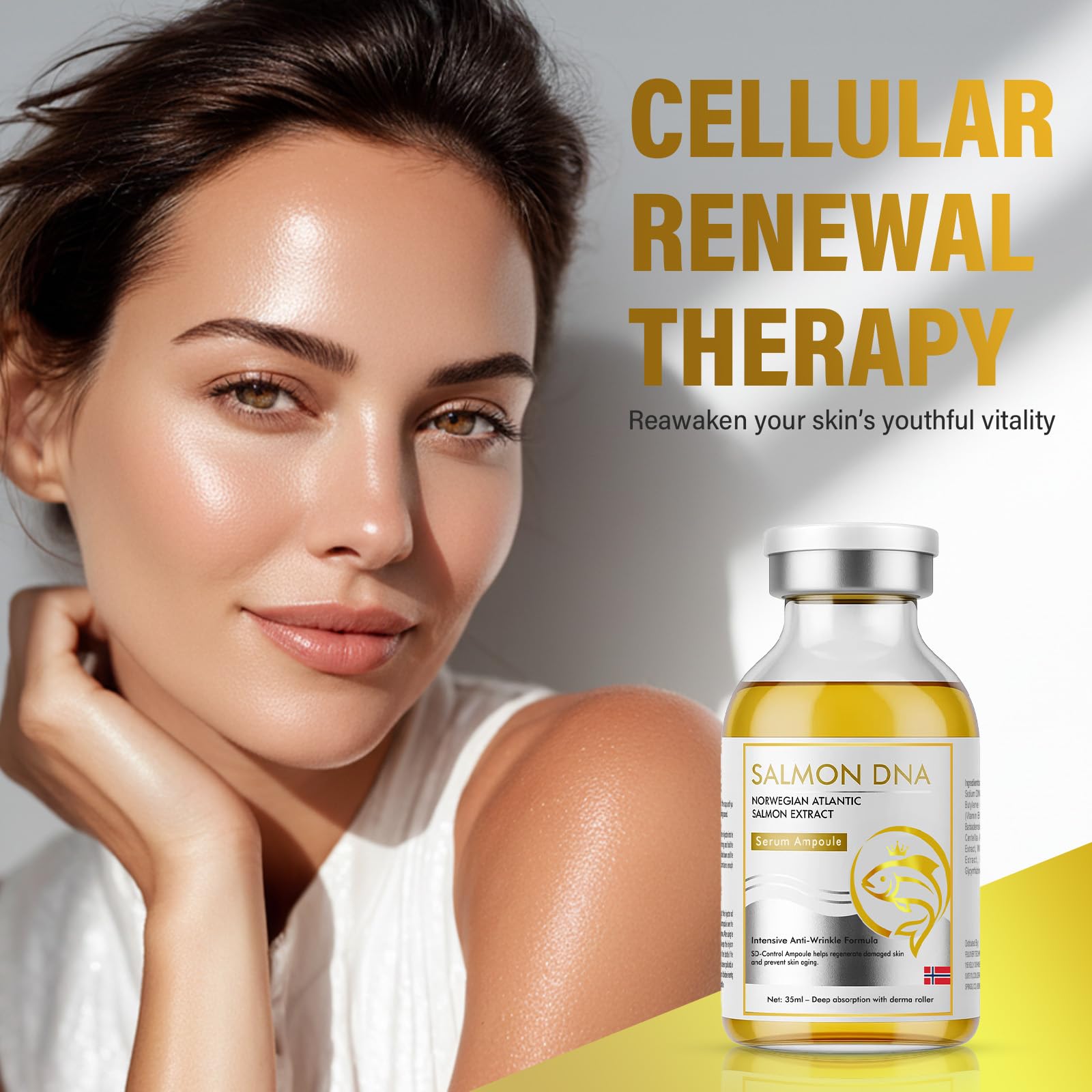 ITECFREELY Salmon DNA Serum – Microneedling Ampoule for Wrinkles & Skin Repair