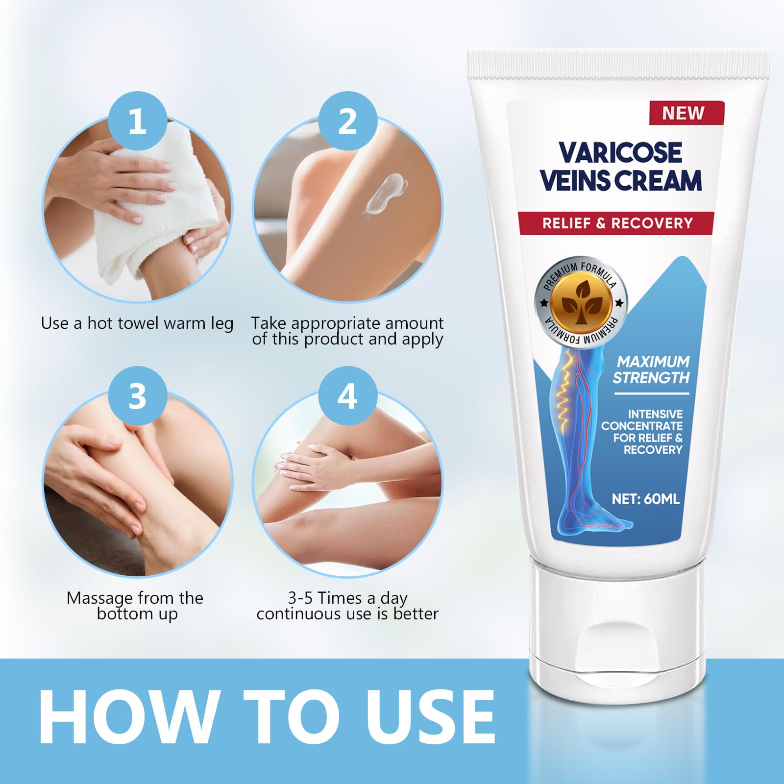 ITECFREELY Varicose Veins Cream – Improve Circulation & Leg Comfort