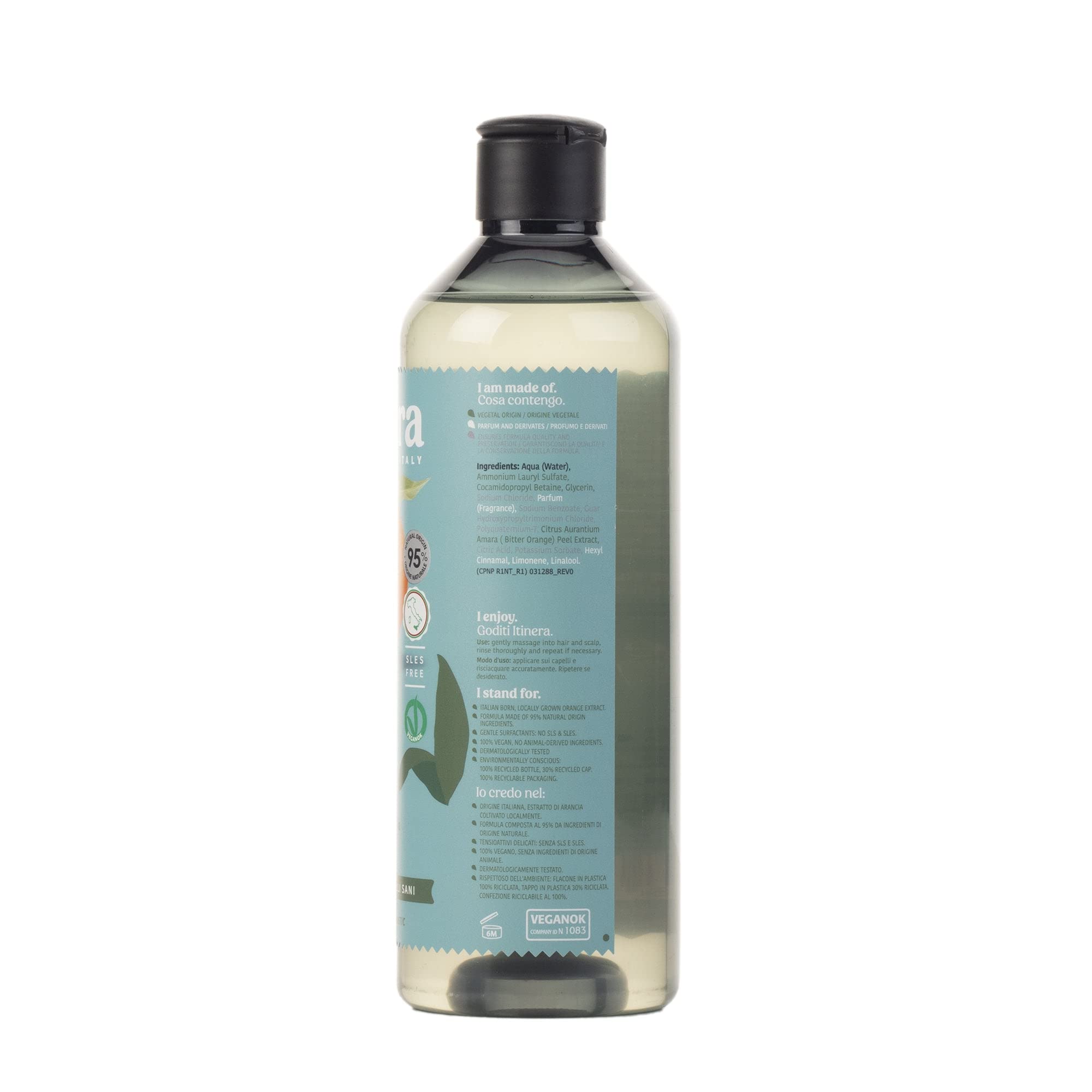 ITÍNERA Itinera Daily Renewal Shampoo with Sicilian Bitter Orange – Vibrant Hair, 95% Natural Origin, Vegan (2-Pack)