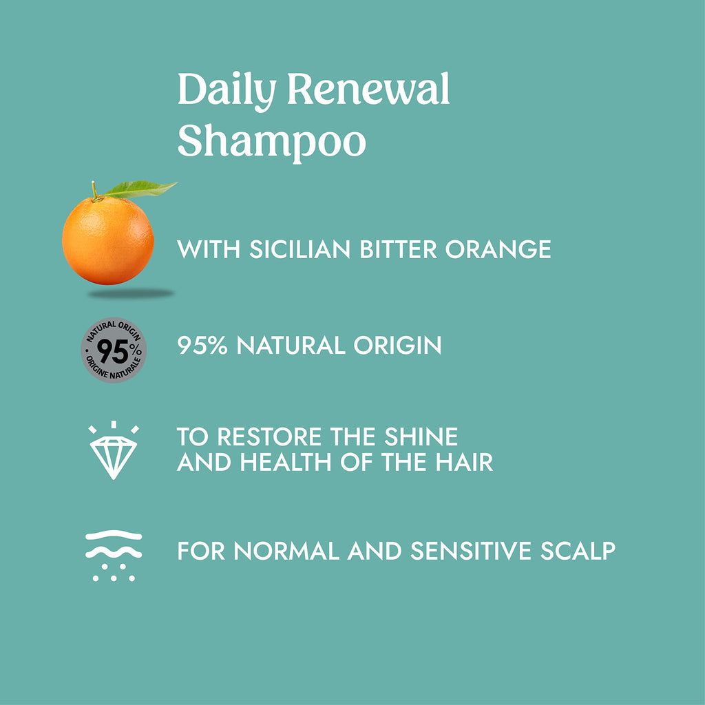 ITÍNERA Itinera Daily Renewal Shampoo with Sicilian Bitter Orange – Vibrant Hair, 95% Natural Origin, Vegan (2-Pack)