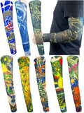 iToolai Temporary Tattoo Sleeves for Men – 8-Piece Dragon Design Set, UV Protection & Cooling