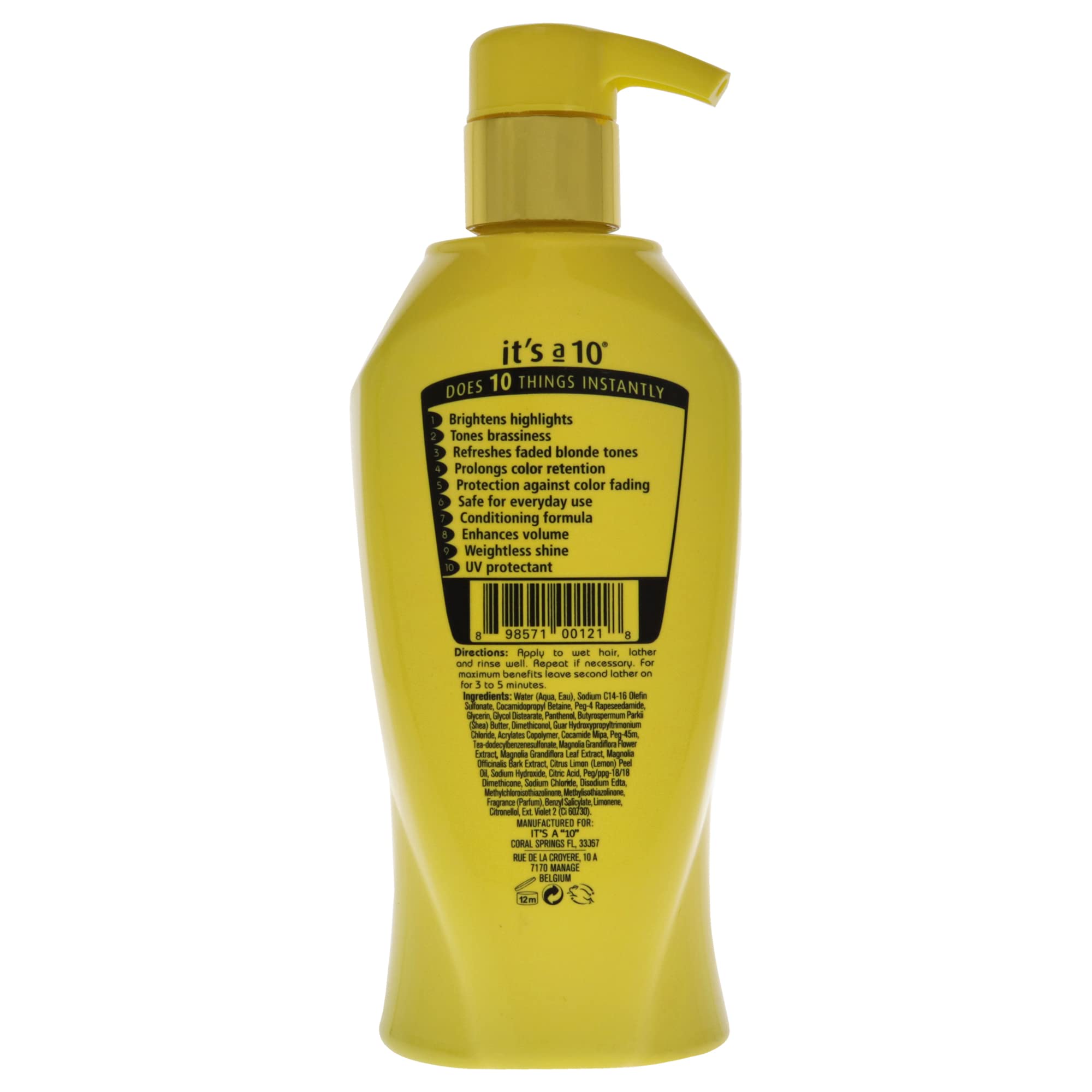 It's a 10 Haircare Miracle Brightening Shampoo for Blondes – 10 oz