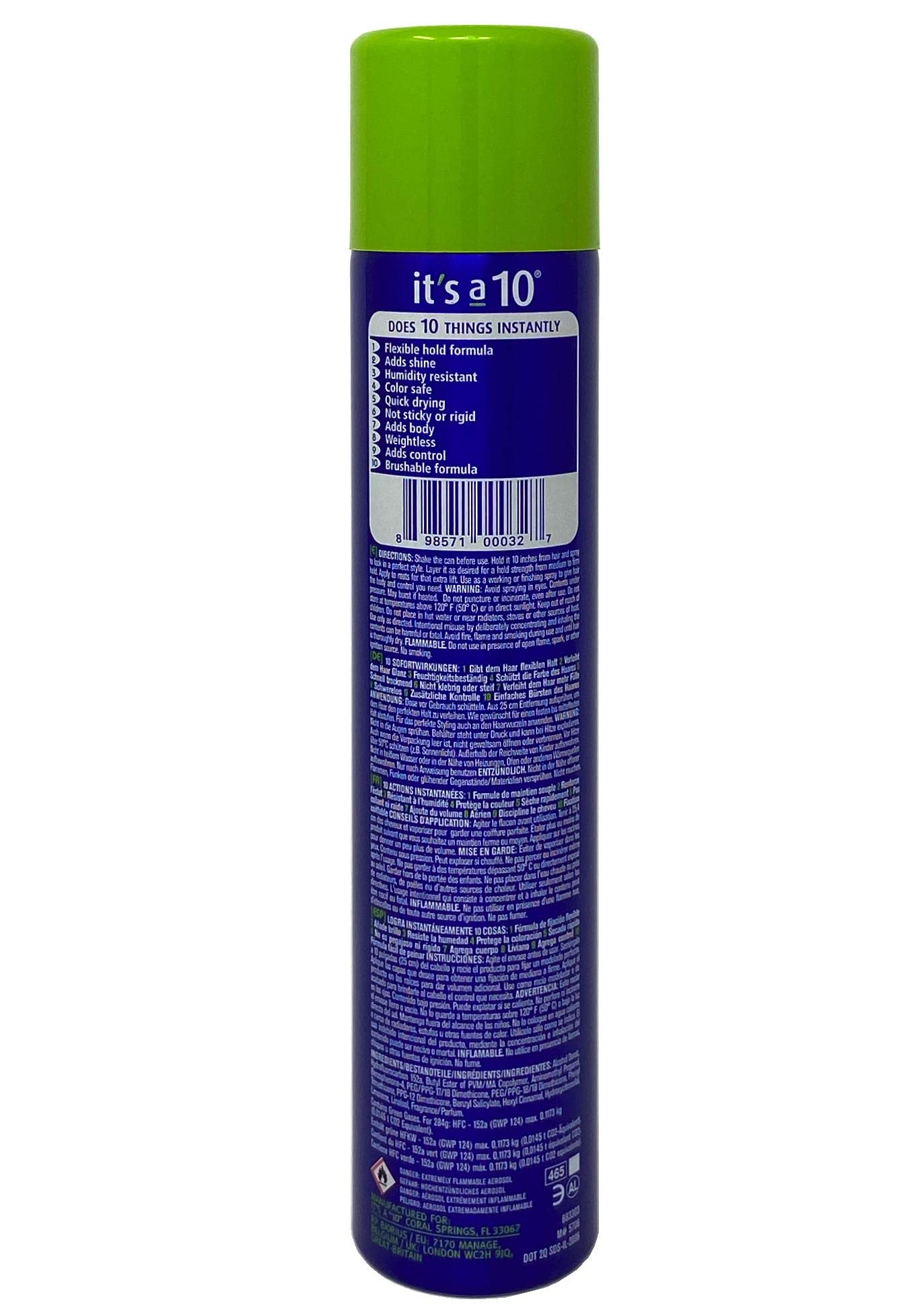 It's a 10 Haircare Miracle Finishing Spray, 10 oz  Brushable Hold, Shine, Quick-Dry