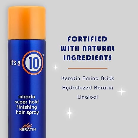 It's A 10 Miracle Super Hold Finishing Spray Plus Keratin – 10 oz