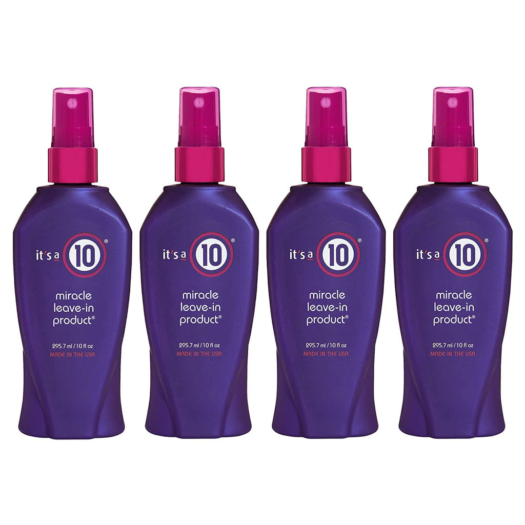 It's A 10 Haircare Miracle Leave-In Conditioner Spray – 10 oz, 4-pack