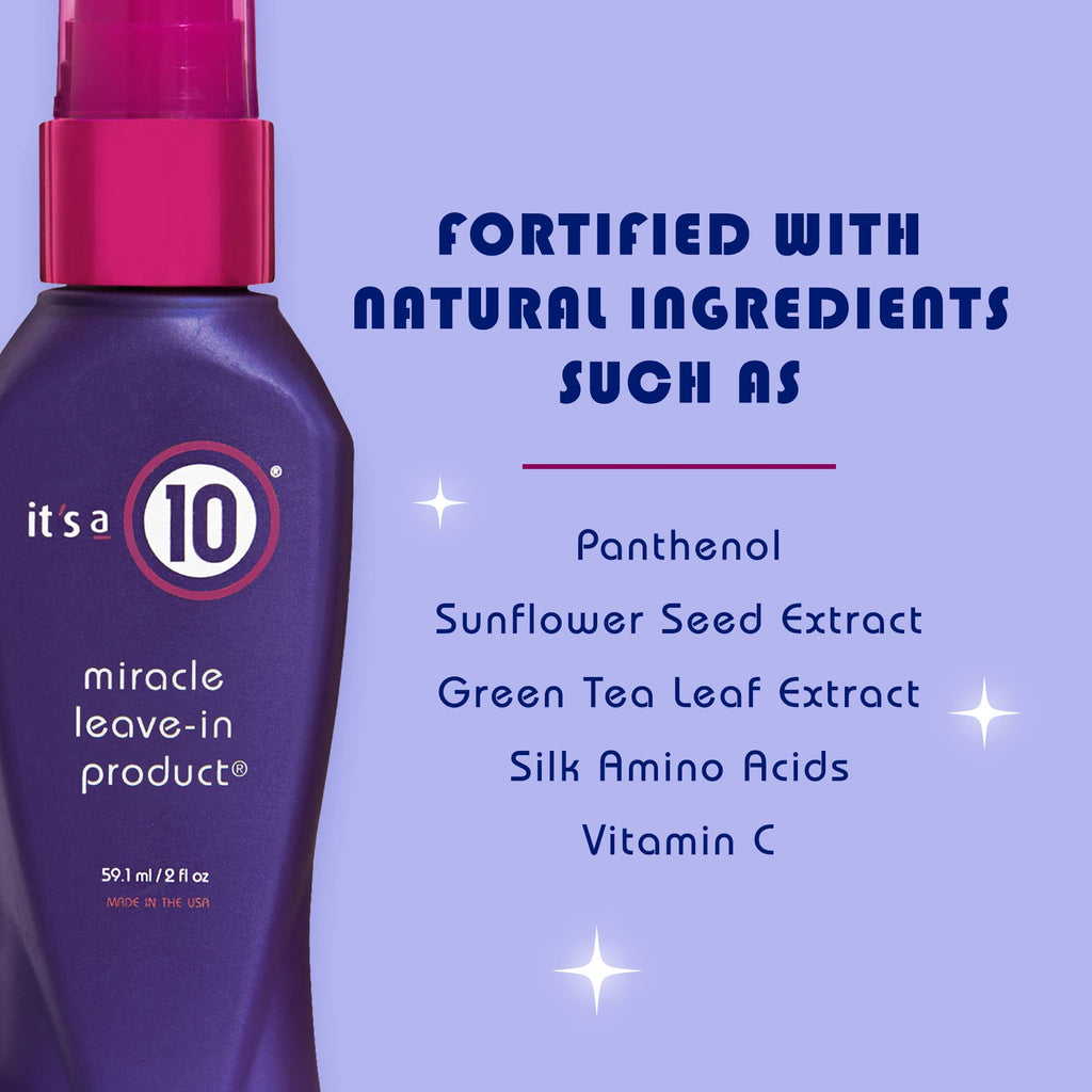 It's a 10 Haircare Miracle Leave-In – 2 fl oz x 2 Pack | Detangle, Hydrate, Shine