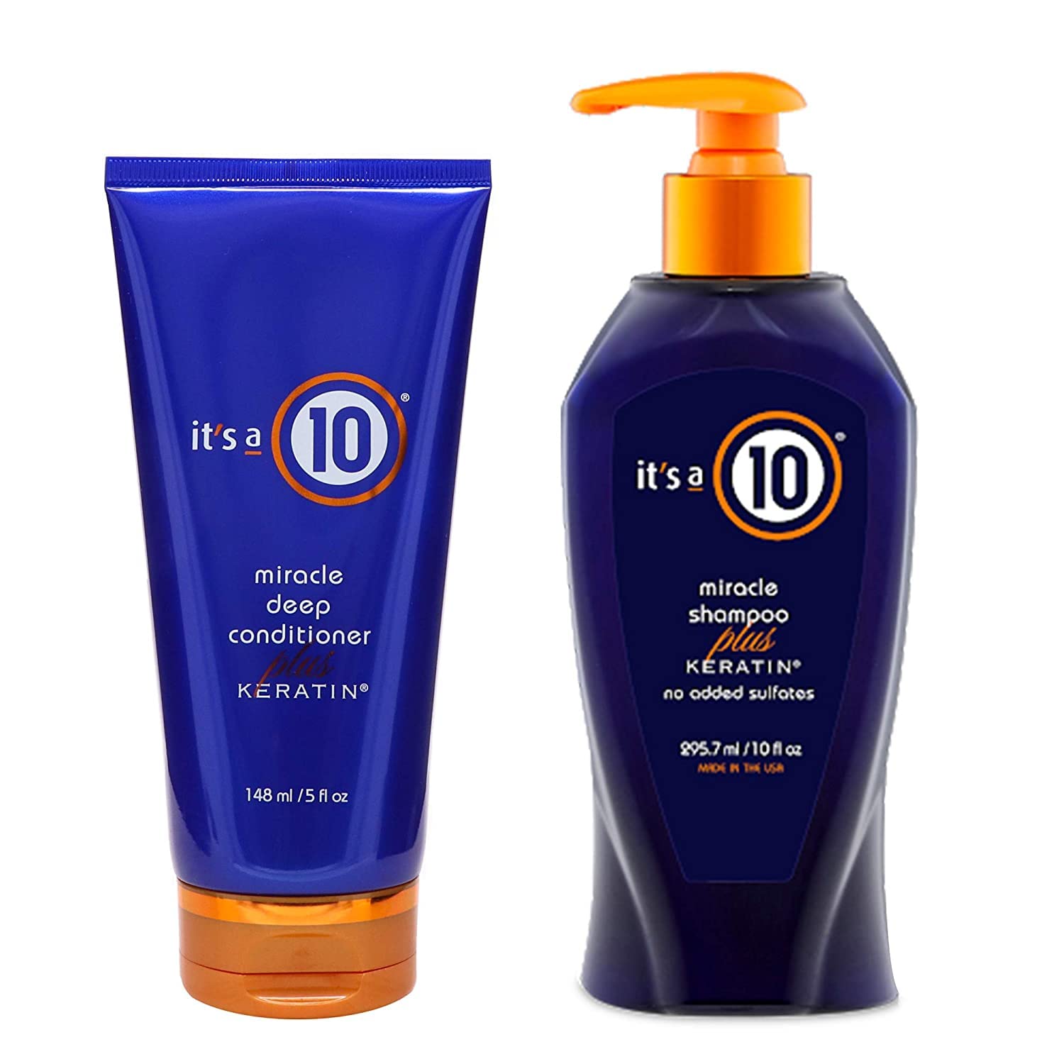 It's A 10 Haircare Miracle Keratin Shampoo & Deep Conditioner Duo — 10 oz + 5 oz