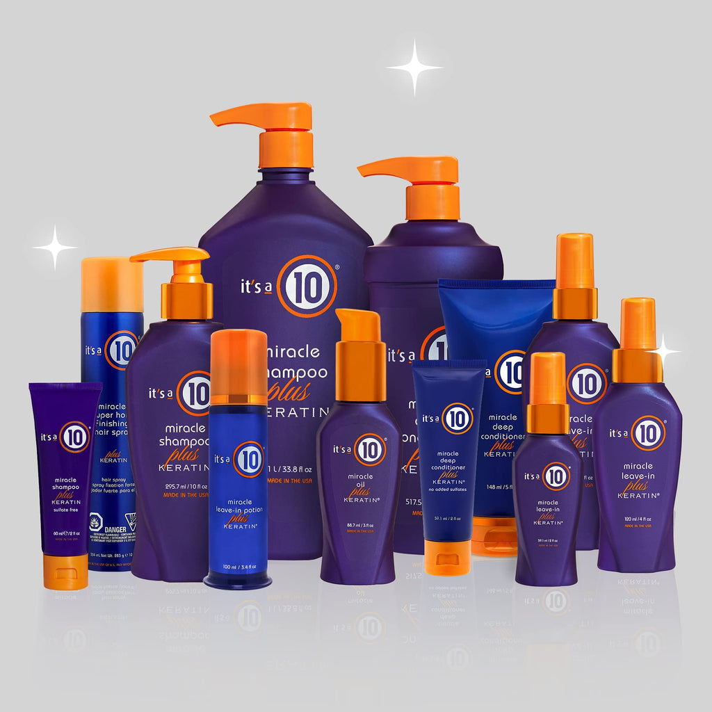 It's a 10 Haircare Miracle Leave-In Plus Keratin Spray – Pack of 4, 4 fl oz each