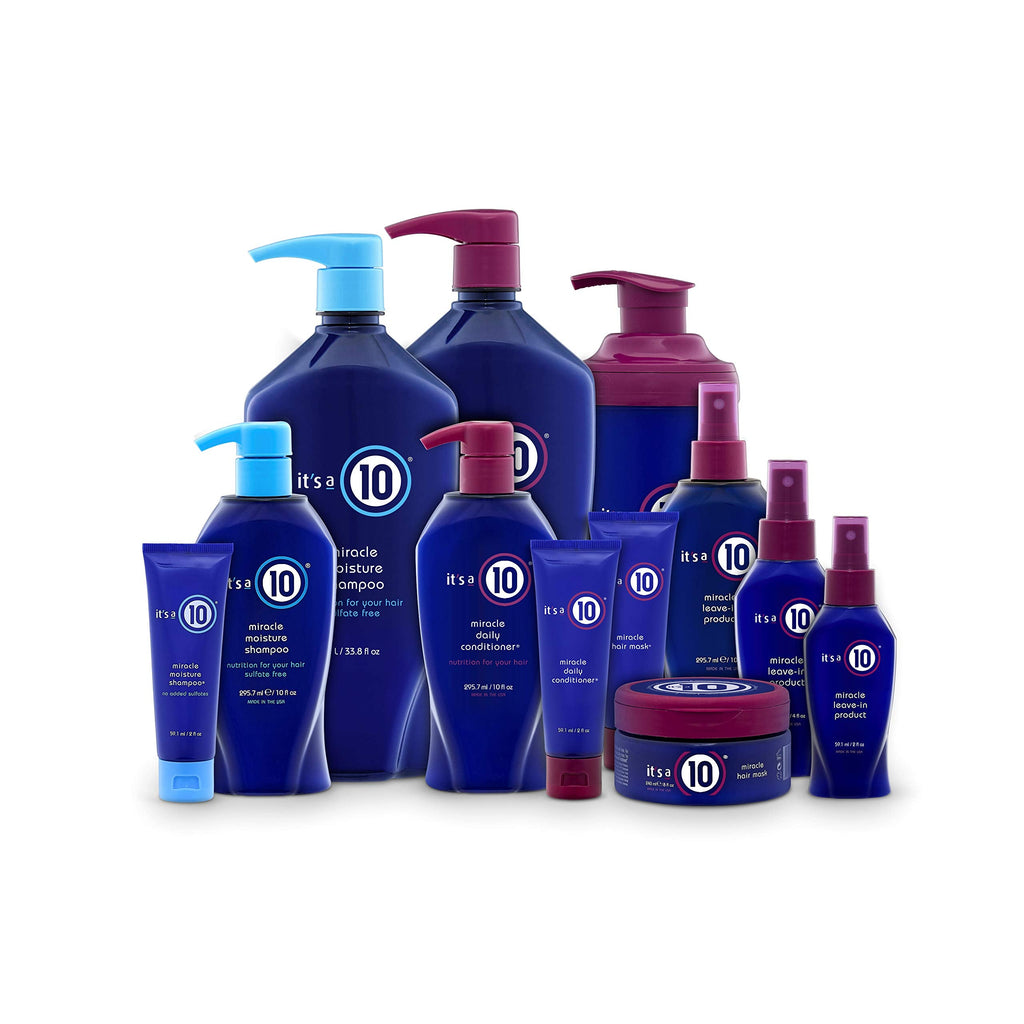 It's A 10 Miracle Moisture Shampoo 33.8 oz & Daily Conditioner 33.8 oz Duo – Hydration & Color-Safe Care