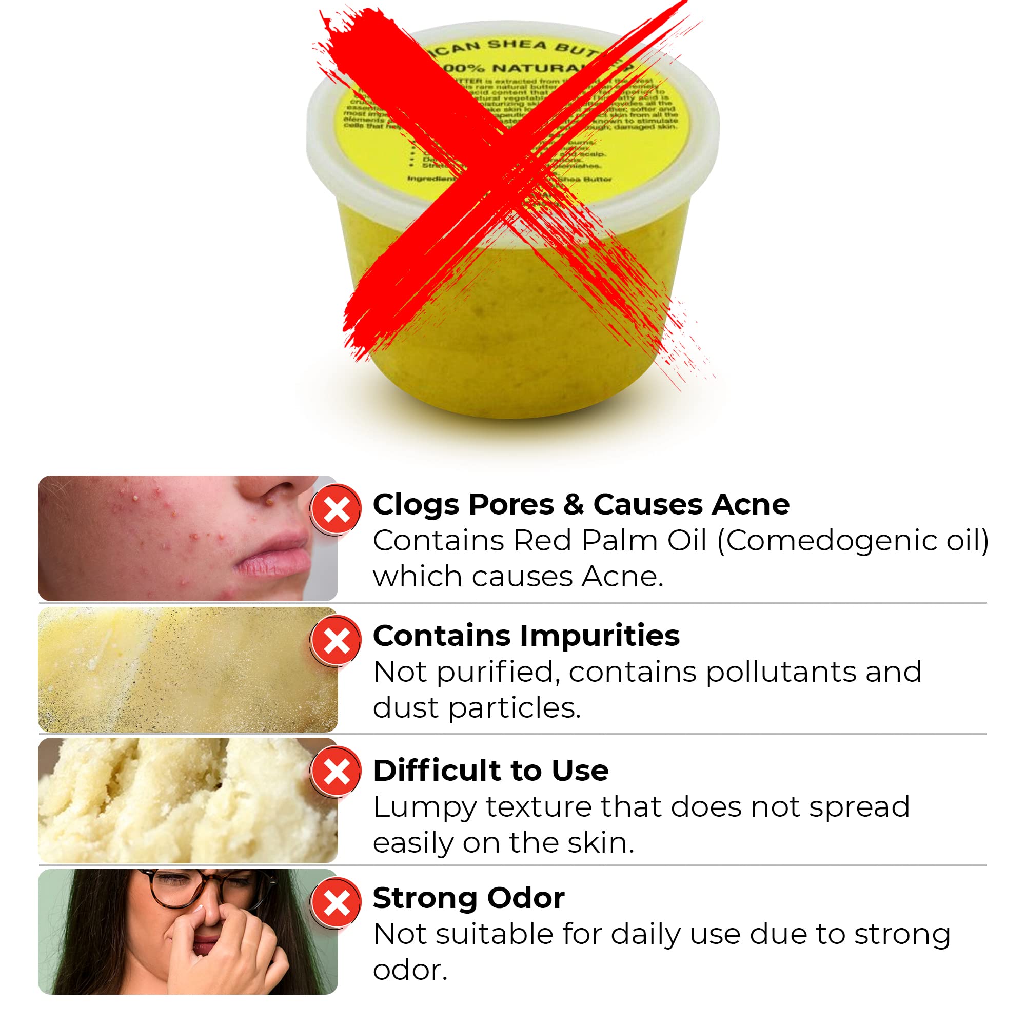 It's Pure Natural - World's First Crude Degummed African Ivory Shea Butter (64 oz) – 100% Pure & Natural Body Butter