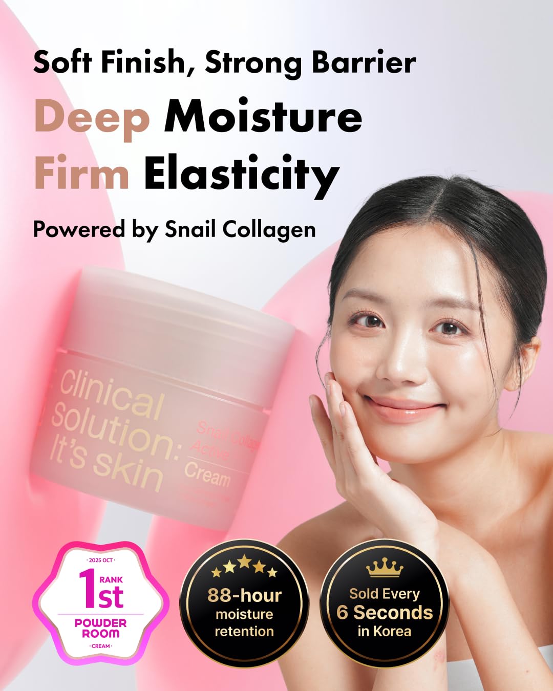 It'S SKIN Active Snail Collagen Cream – Firming, Non-Greasy Moisturizer with Snail Mucin