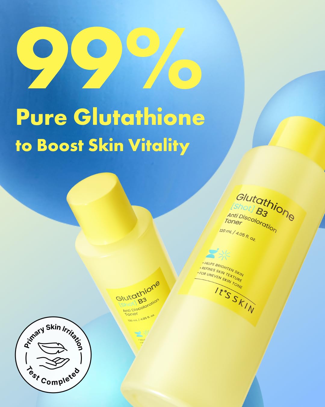 It'S SKIN Glutathione Shot B3 Toner – 99% Pure Glutathione, Deep Hydration & Tone Correction