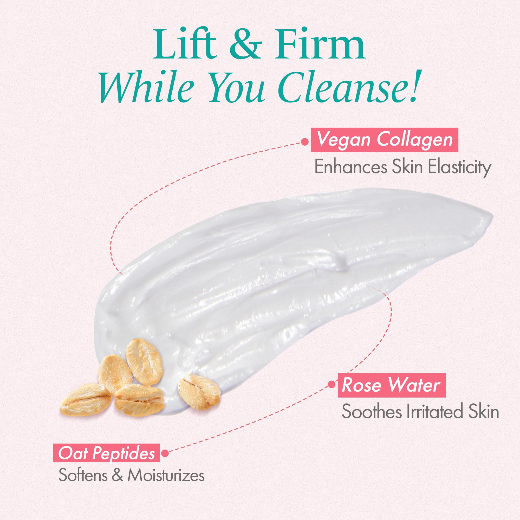 It'S SKIN Peptide Collagen Cleansing Foam – Hydrating Cleanser with Vegan Collagen & Oat Peptides