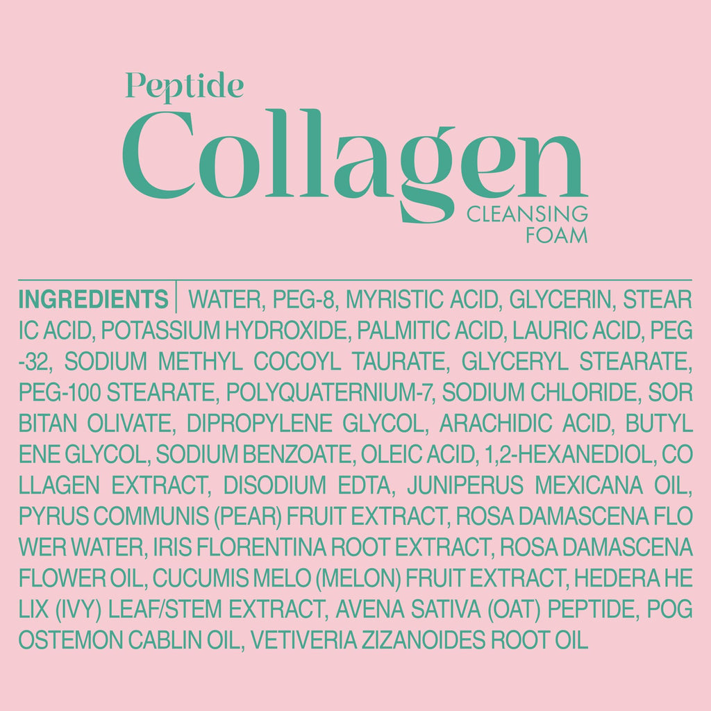 It'S SKIN Peptide Collagen Cleansing Foam – Hydrating Cleanser with Vegan Collagen & Oat Peptides