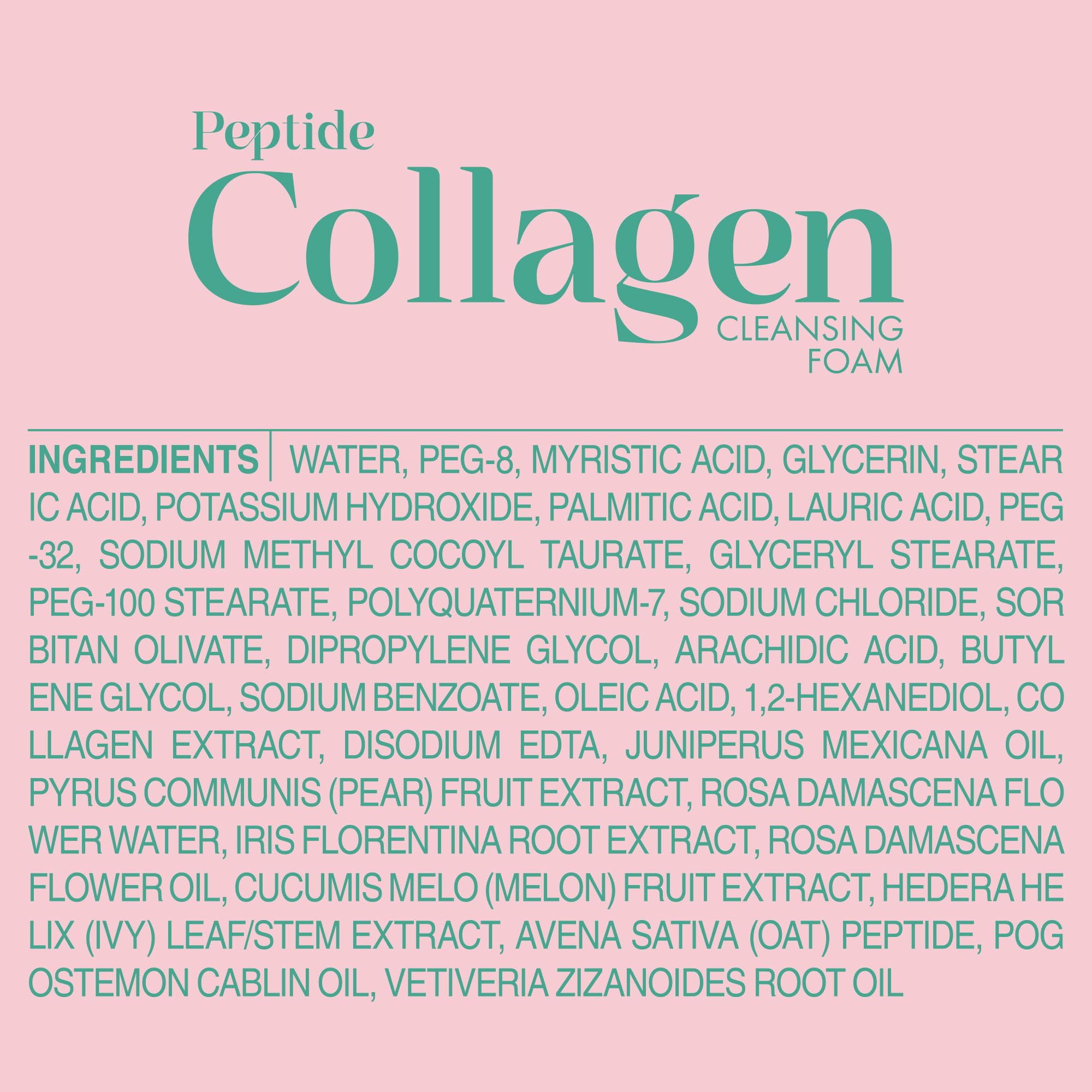 It'S SKIN Peptide Collagen Cleansing Foam – Hydrating Cleanser with Vegan Collagen & Oat Peptides
