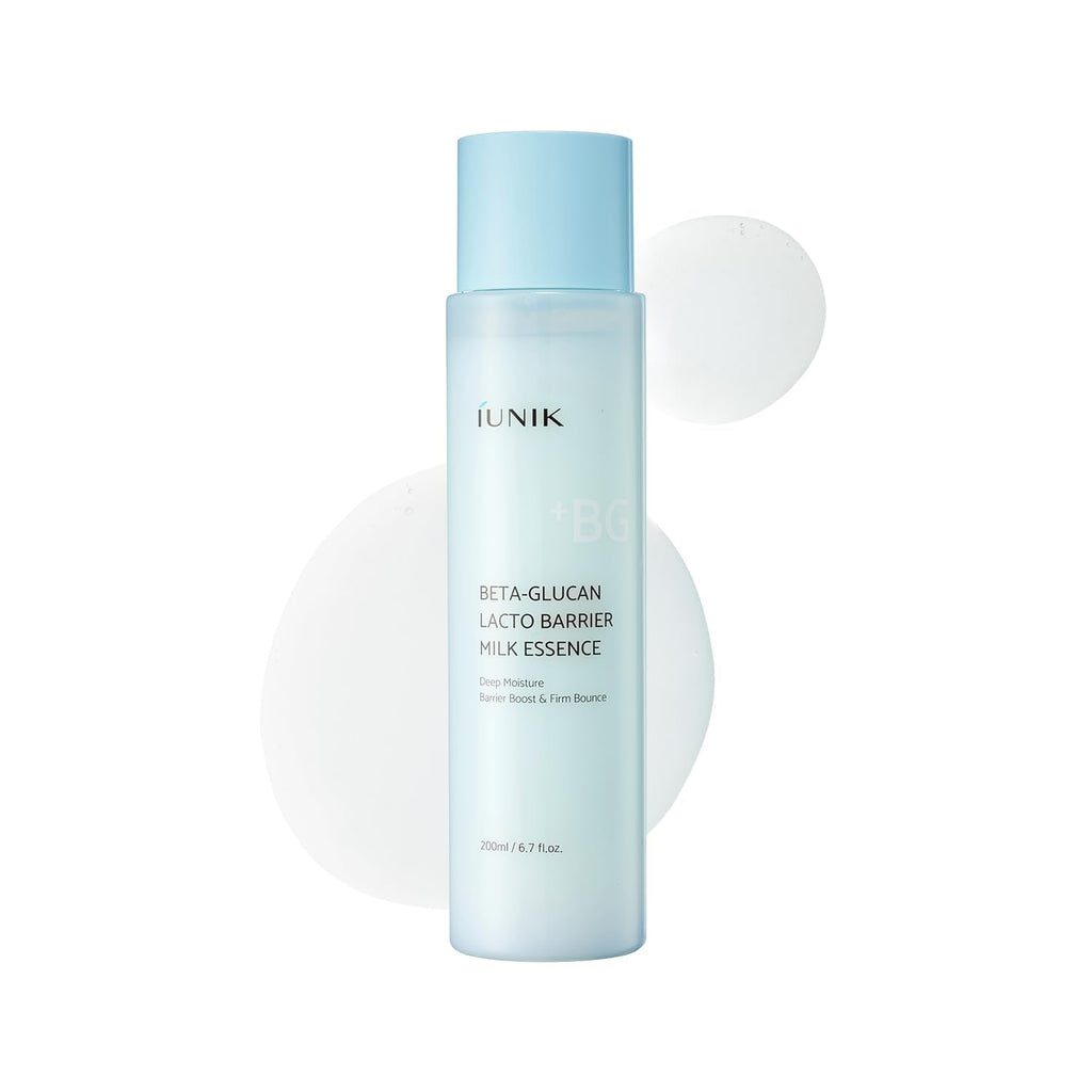 IUNIK Beta-Glucan Barrier Milk Essence | Lightweight Hydration for Sensitive Skin | 200ml