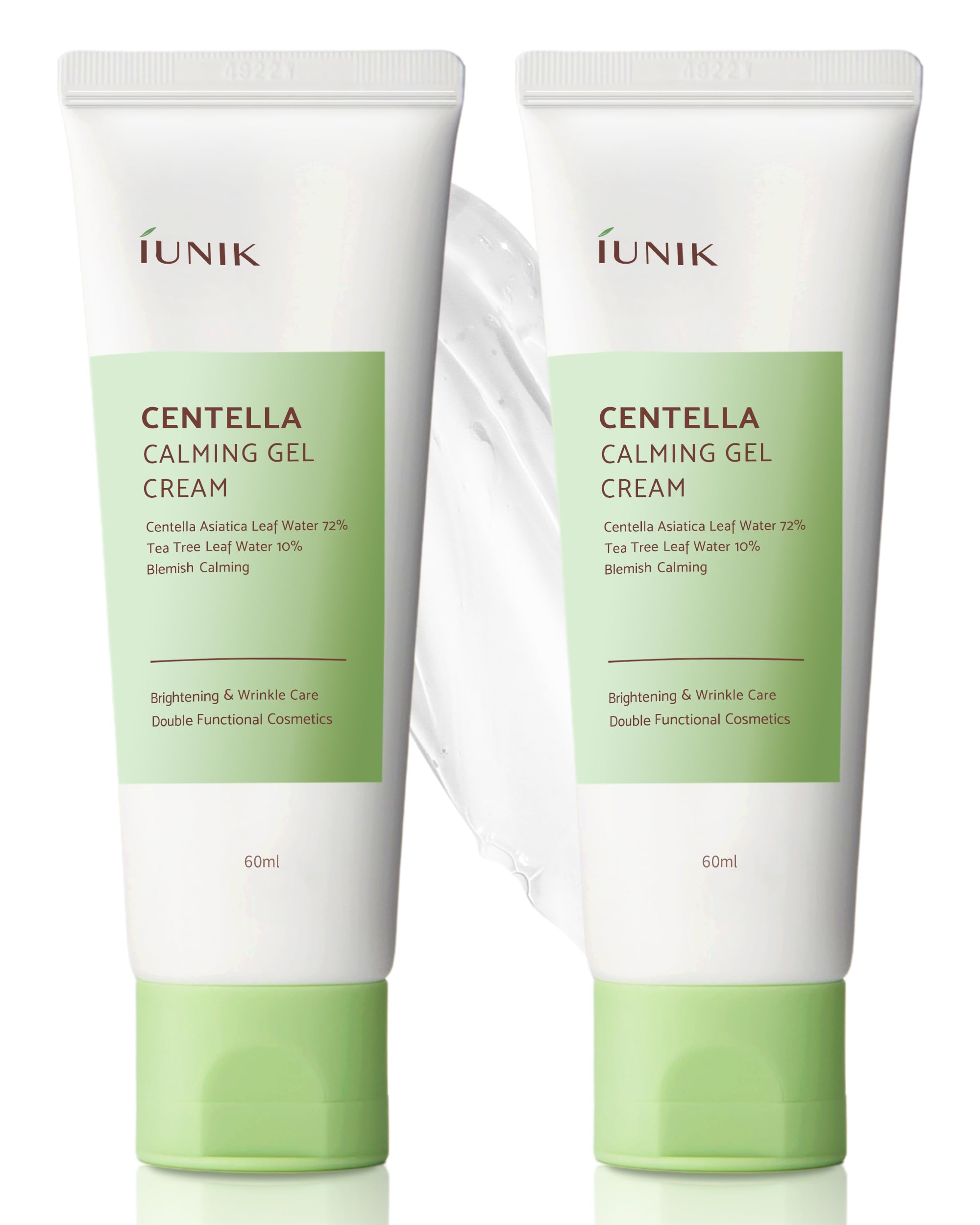 IUNIK Centella 70% Calming Gel Cream – Vegan, Non-Sticky Moisturizer for Oily & Sensitive Skin