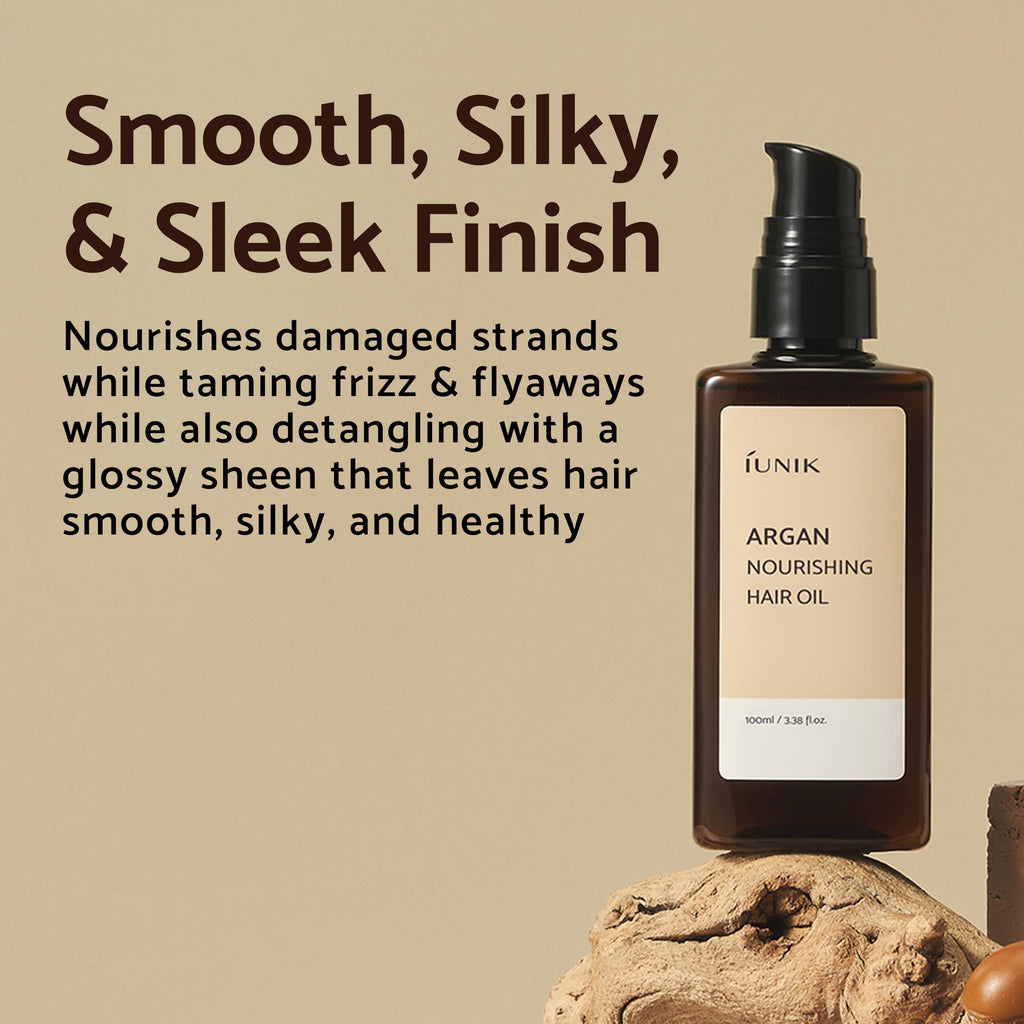 IUNIK Argan 3.9% Hair Oil Serum – Lightweight Nourishing Treatment for Dry & Damaged Hair