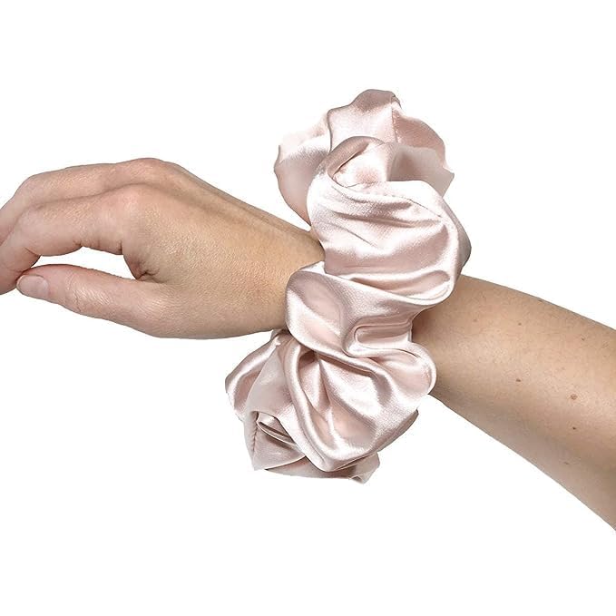 IUPTOWN CHIC Jumbo Satin Scrunchies - XL Purple, Frizz Prevention & Breakage Protection
