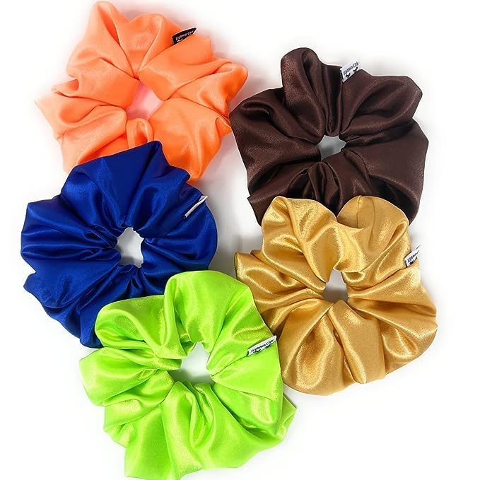 IUPTOWN CHIC Jumbo Satin Scrunchies - XL Purple, Frizz Prevention & Breakage Protection