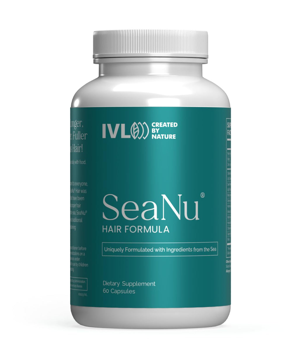 IVL SeaNu Hair Vitamins – Biotin, Zinc & Saw Palmetto for Hair Growth (1 Pack)