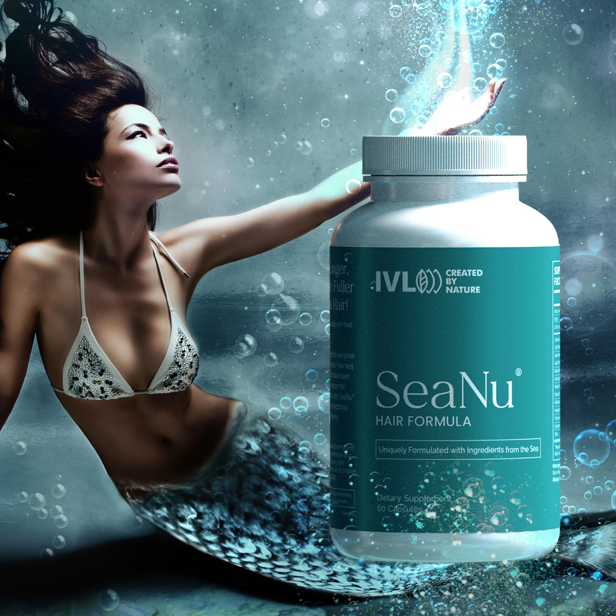 IVL SeaNu Hair Vitamins – Hair Strength, Thickness & Growth Support (3 Pack)