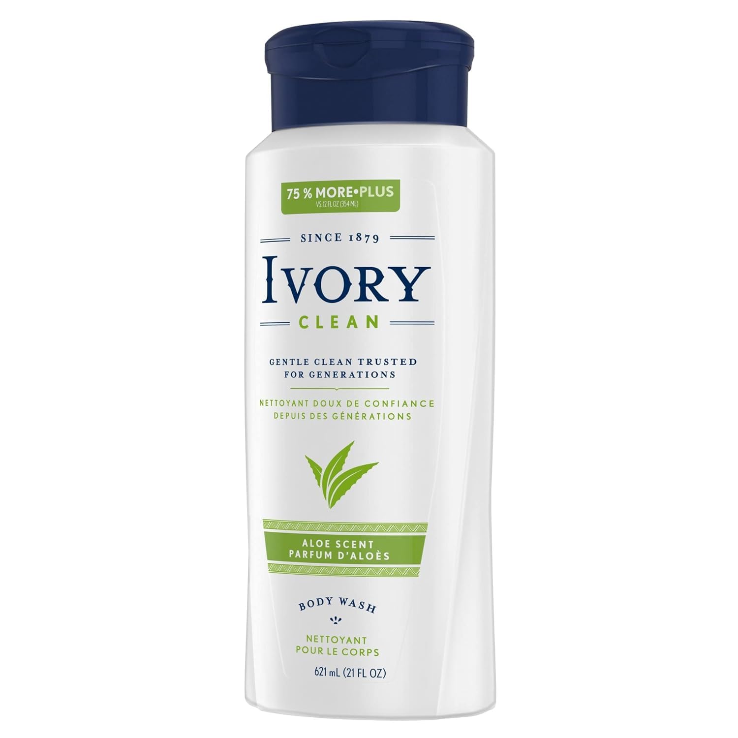 Ivory Scented Body Wash with Aloe, 21 oz (Pack of 6)